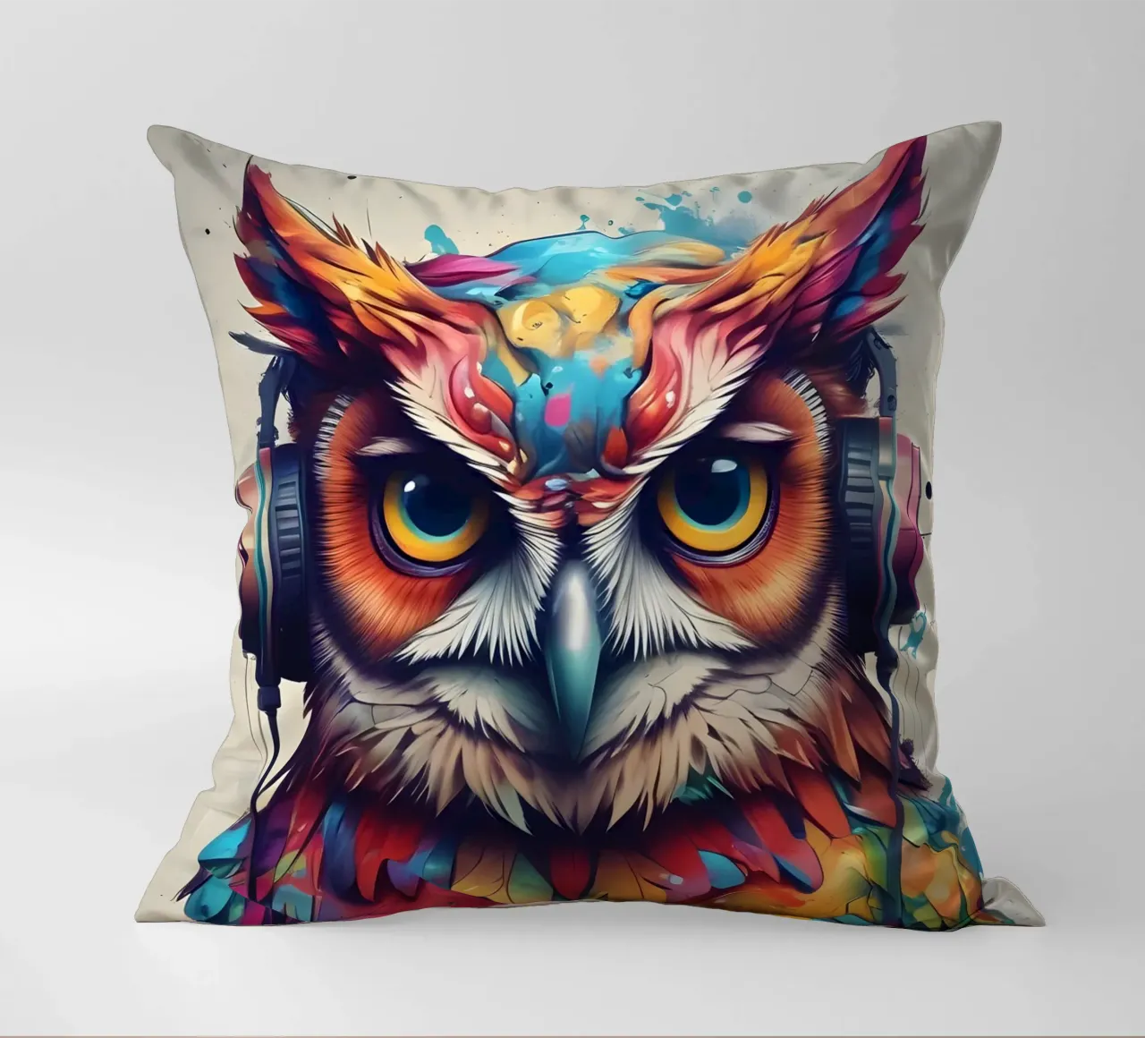 Gufo in cuffia cuscino da MakArena