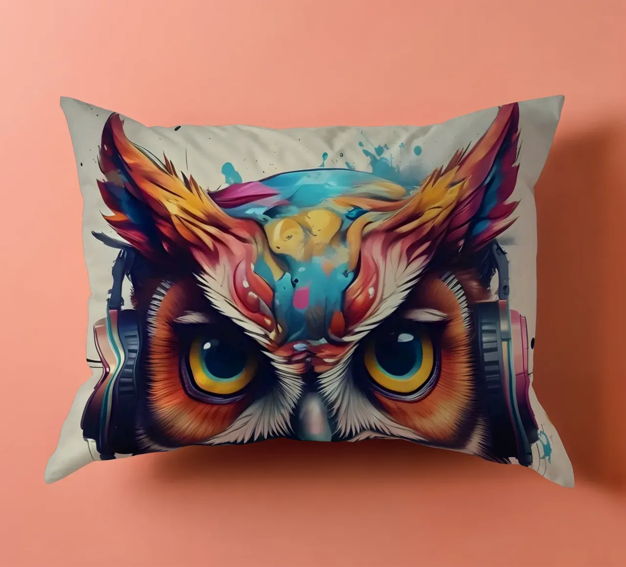 Gufo in cuffia cuscino da MakArena
