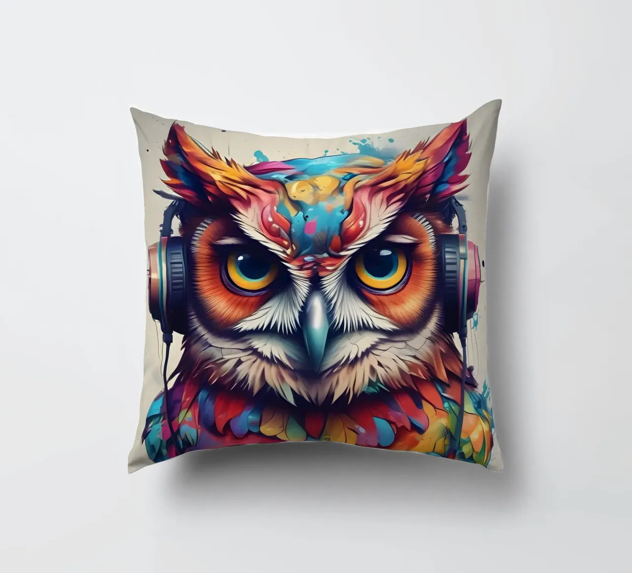 Gufo in cuffia cuscino da MakArena