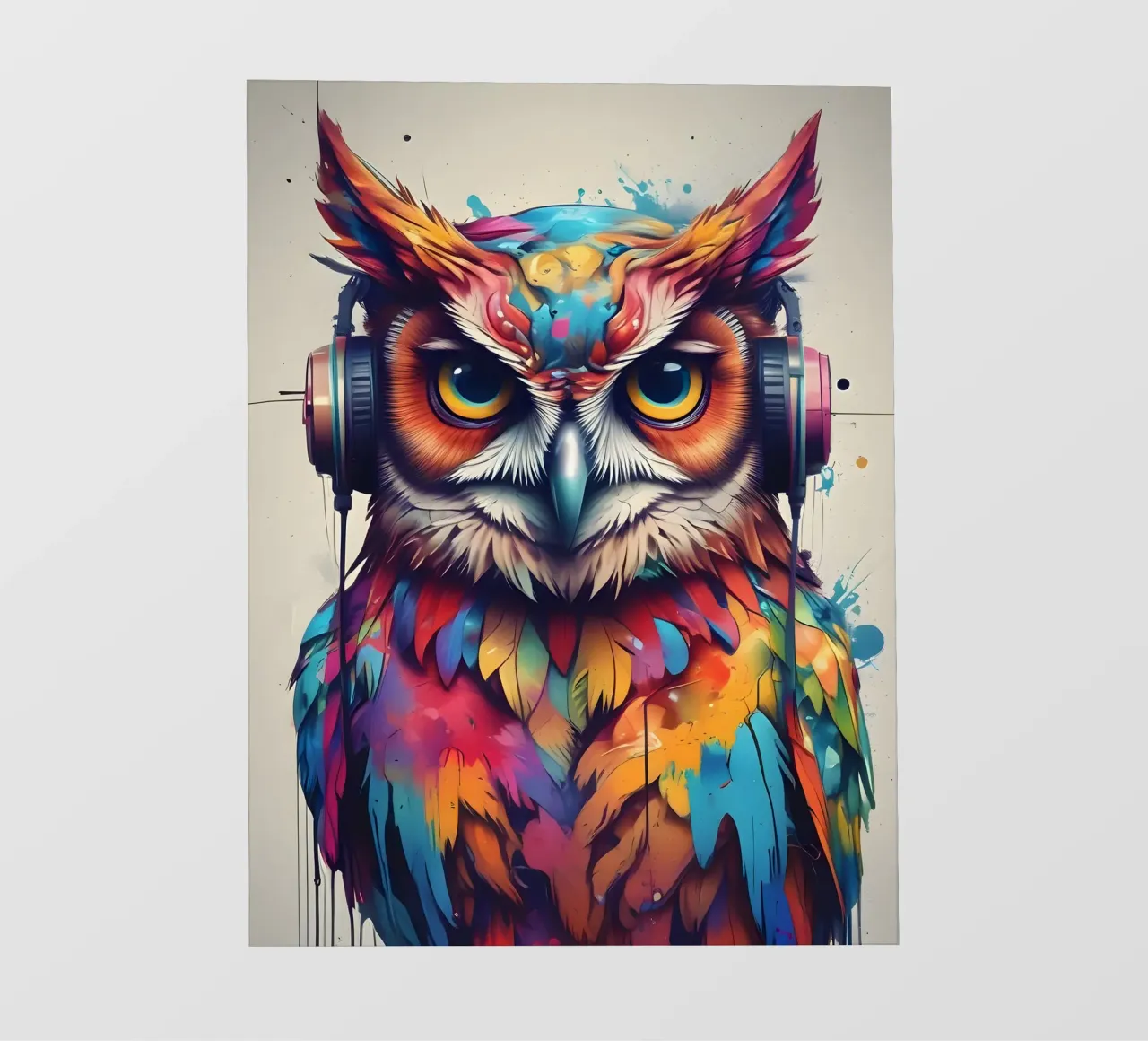 Gufo in cuffia telo in pvc da MakArena