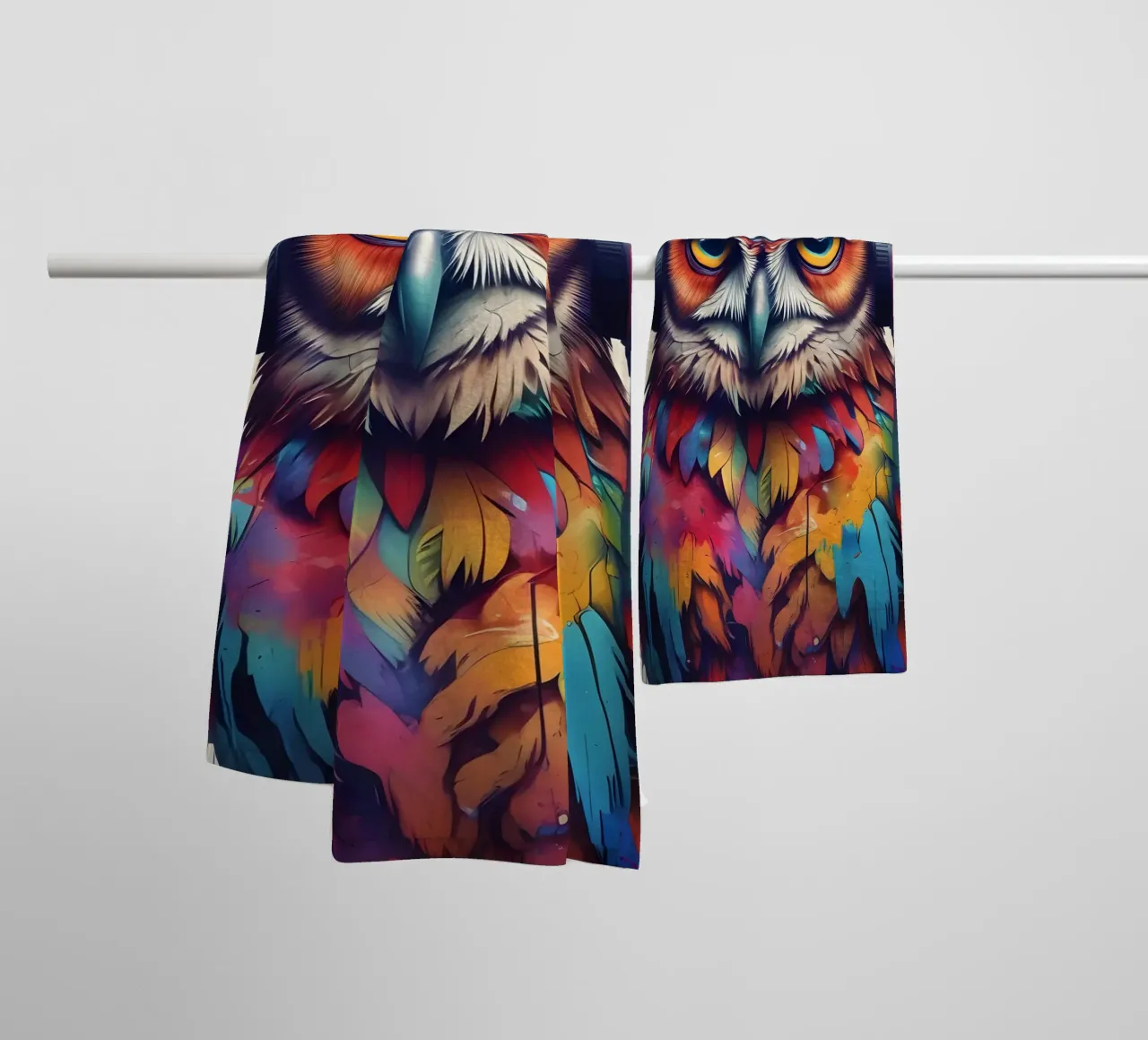 Gufo in cuffia asciugamano da bagno da MakArena