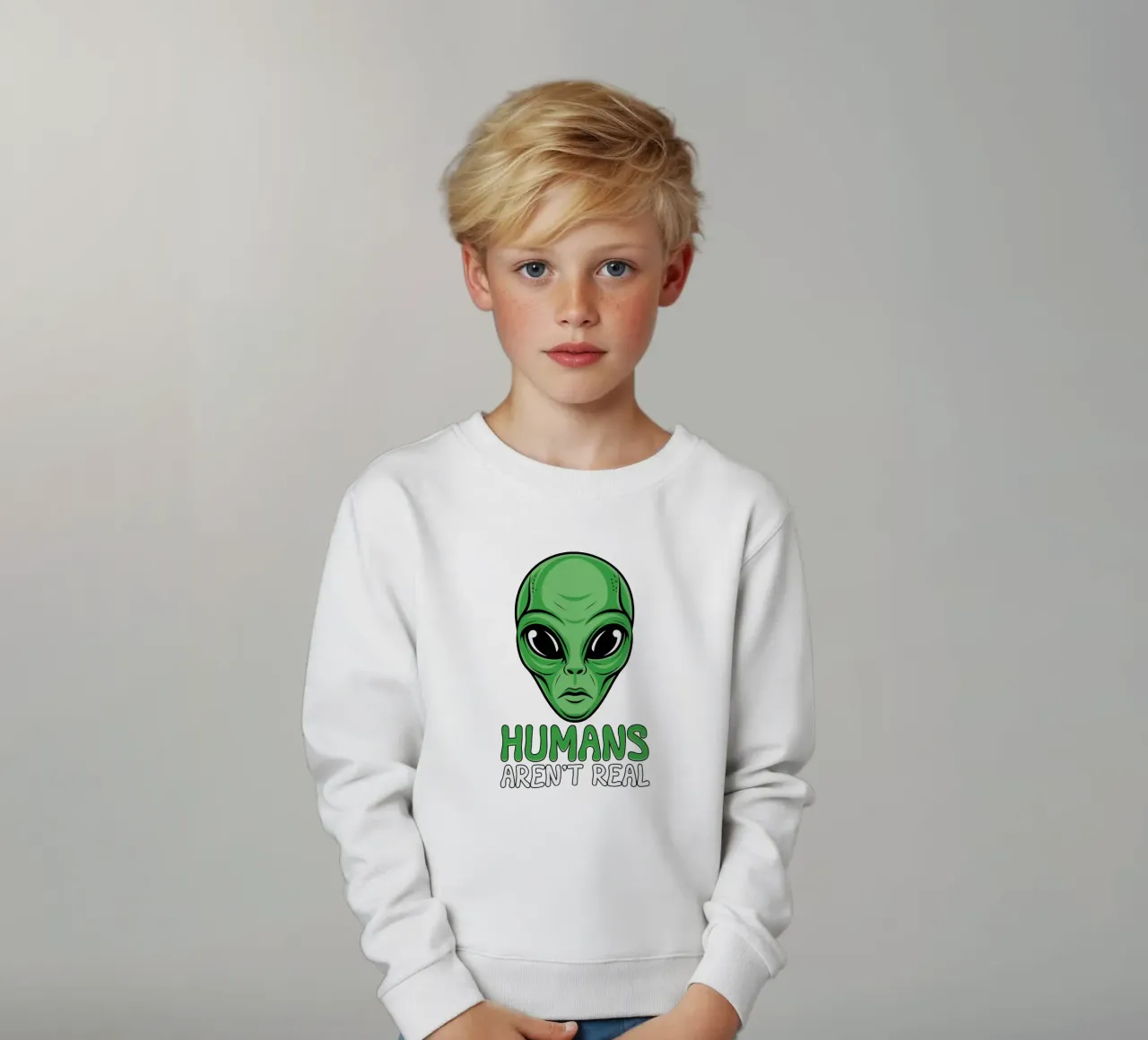 Humans Aren't Real felpa bambino da edsonramosart