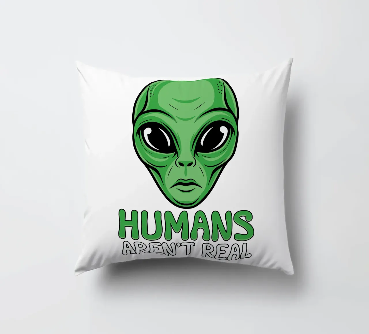 Humans Aren't Real cuscino da edsonramosart