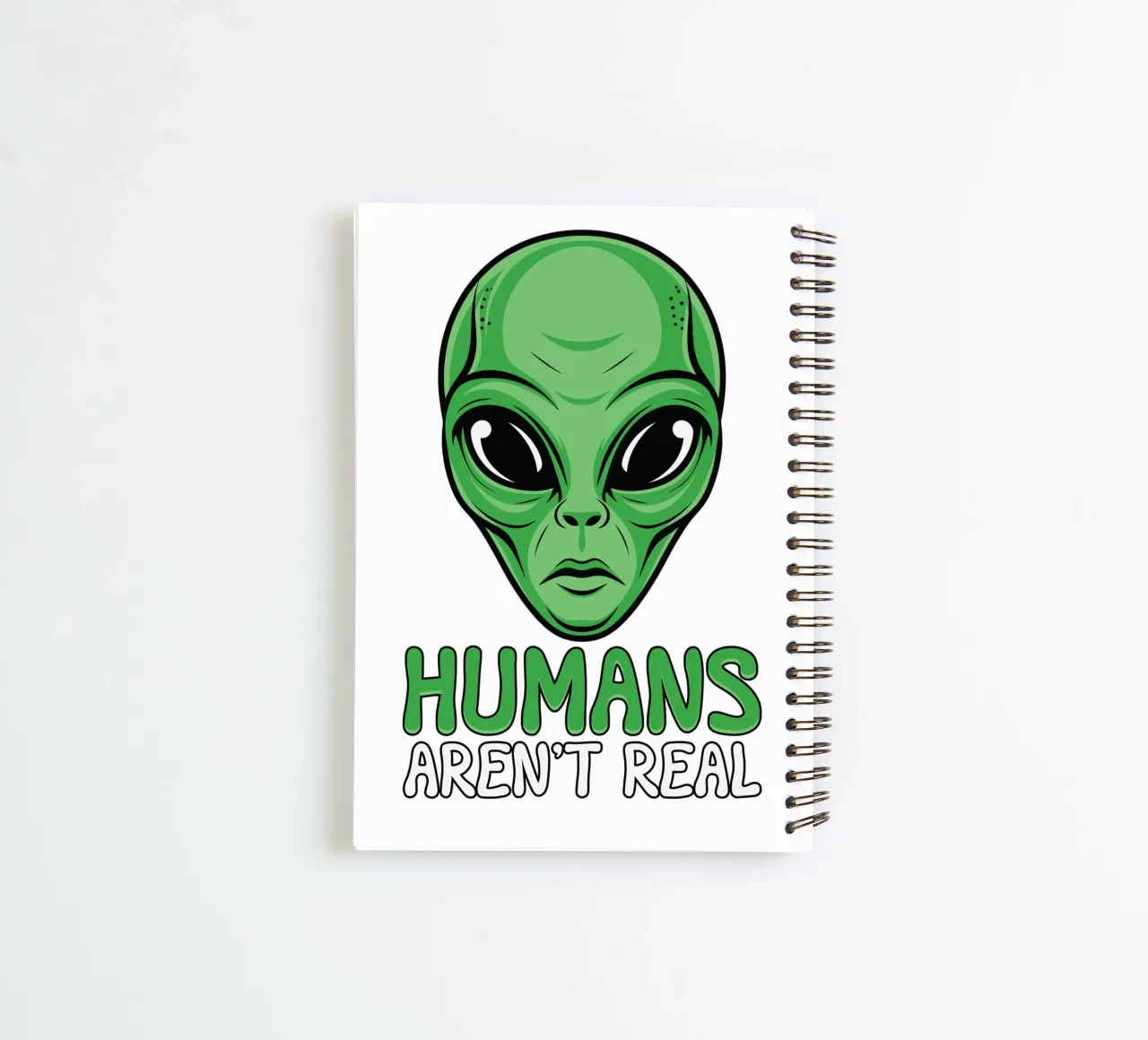 Humans Aren't Real spiral notebook by edsonramosart
