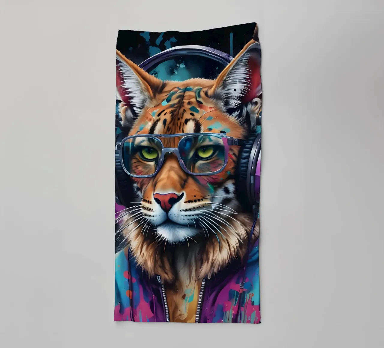 Lynx in cuffia asciugamano da bagno da MakArena