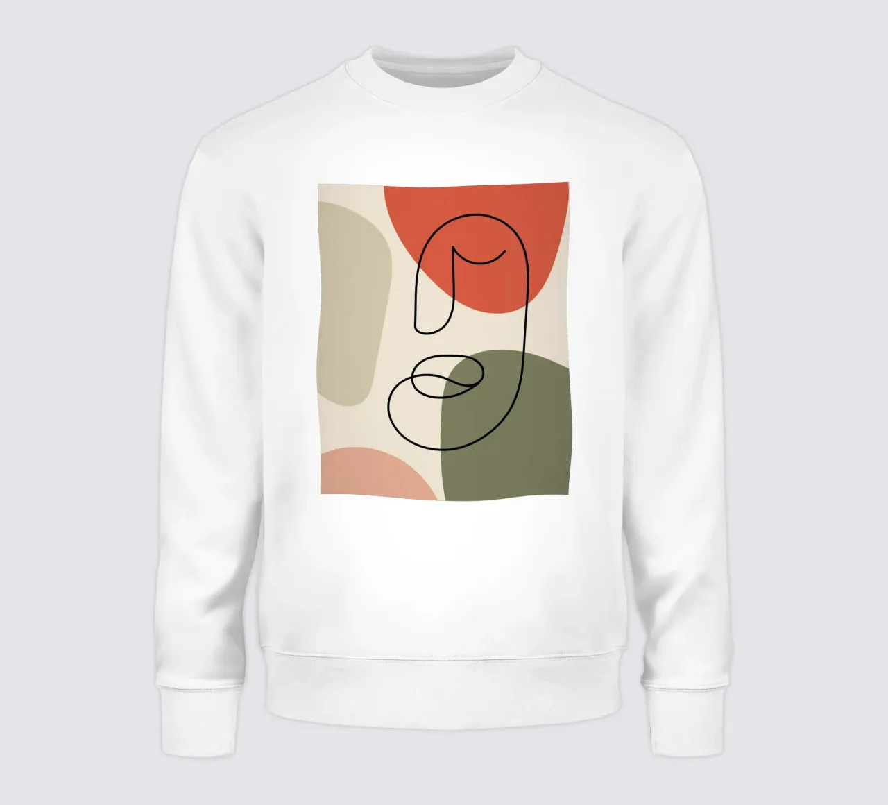 Line art in earthy tones sudadera de LisaArtes