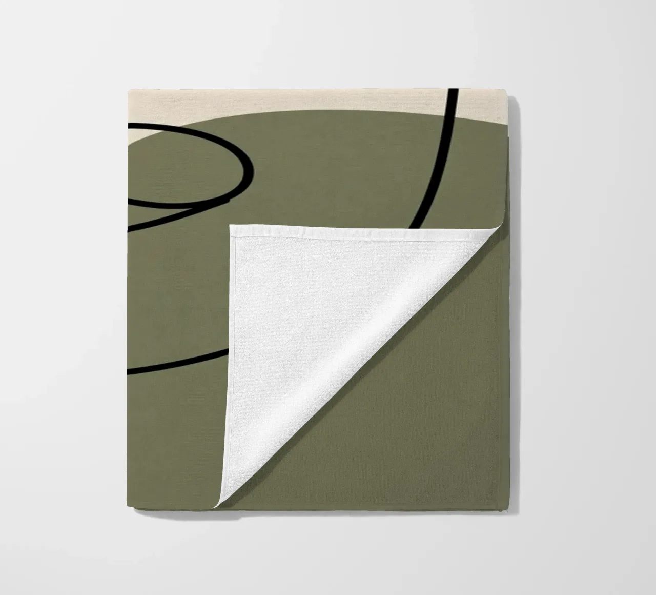 Line art in earthy tones telo mare da LisaArtes