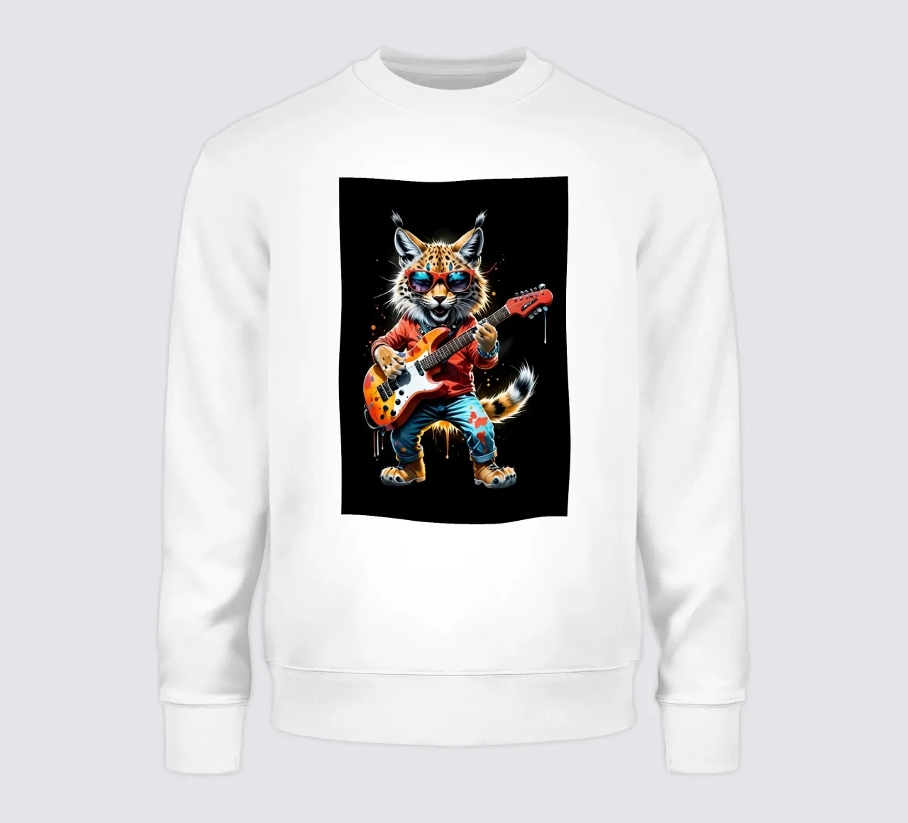 La piccola lince suona la chitarra felpa da MakArena