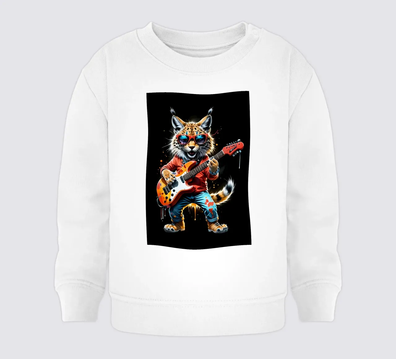 La piccola lince suona la chitarra felpa neonato da MakArena
