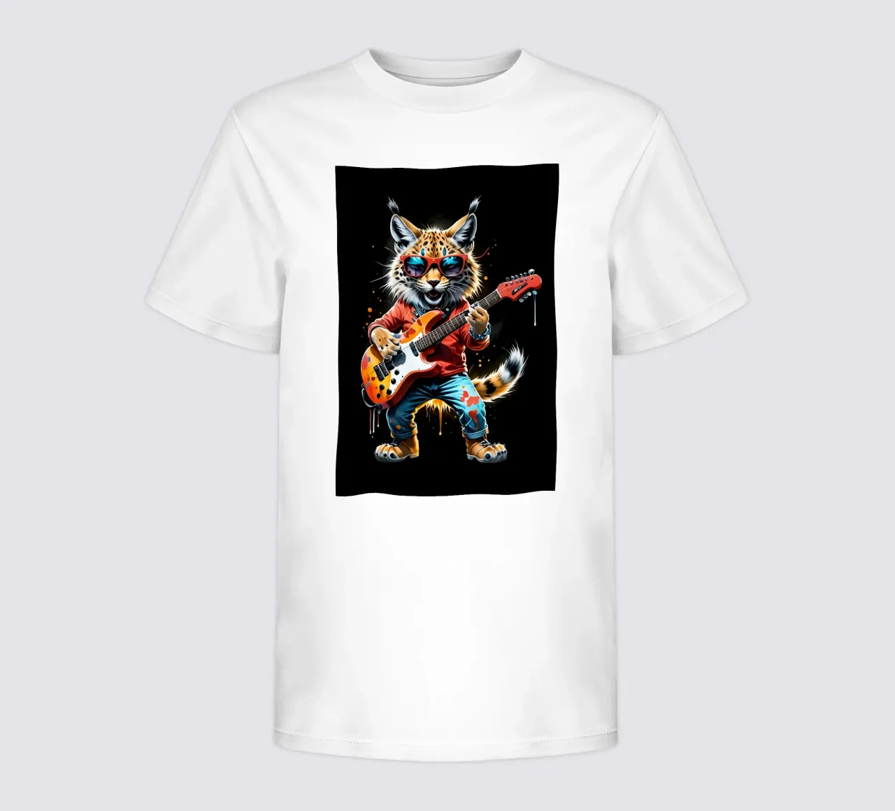 Kleiner Luchs spielt Gitarre Kinder T-Shirt von MakArena