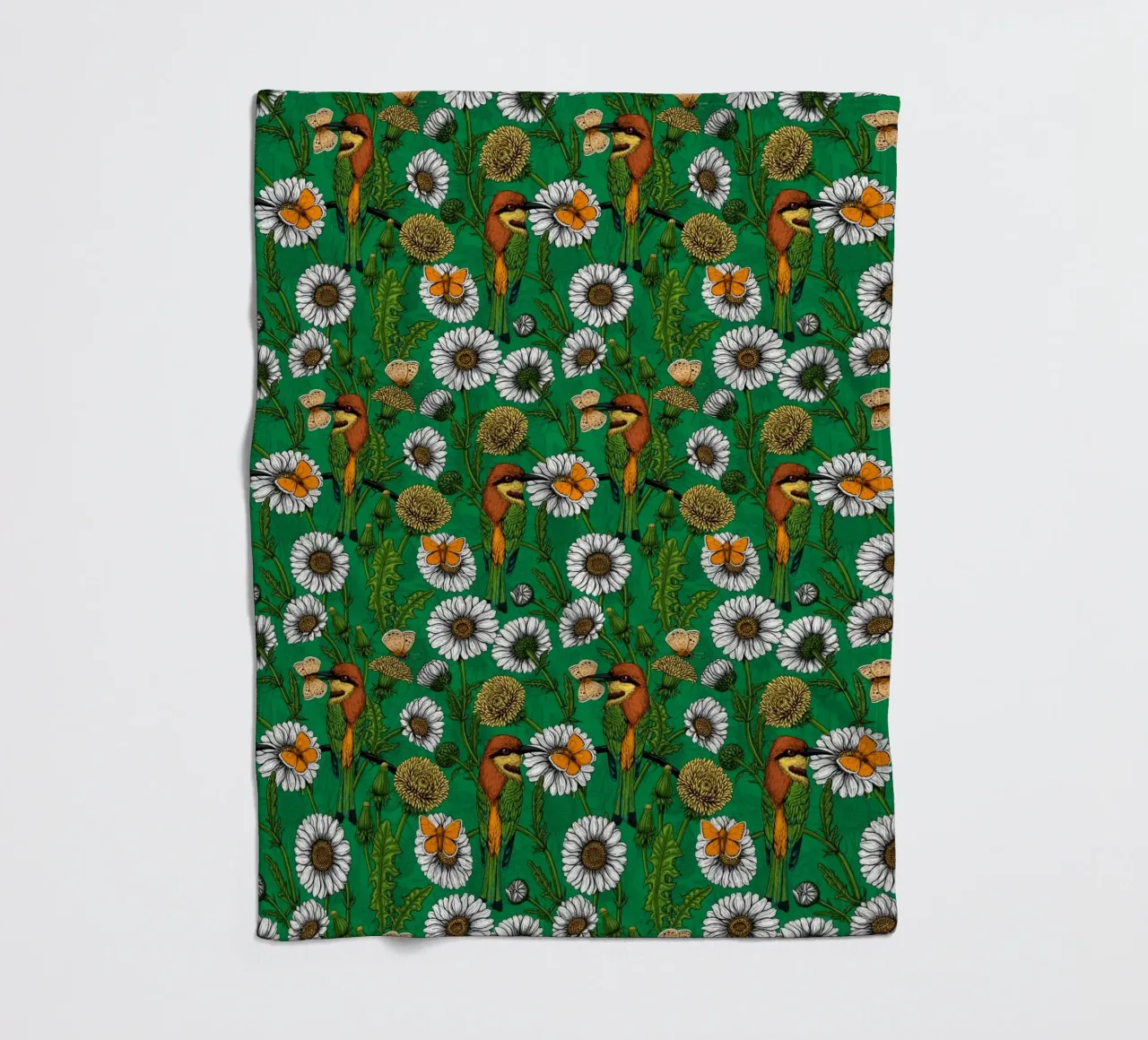 Katerina Kirilova - Mangiatori di api e amanti delle api verdi coperta in pile da The Artcircle