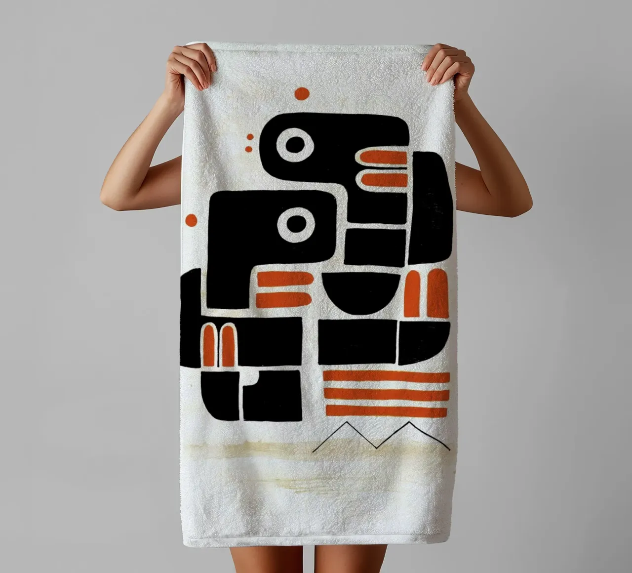 Two Lovers, One Bench towel by Antony Squizzato