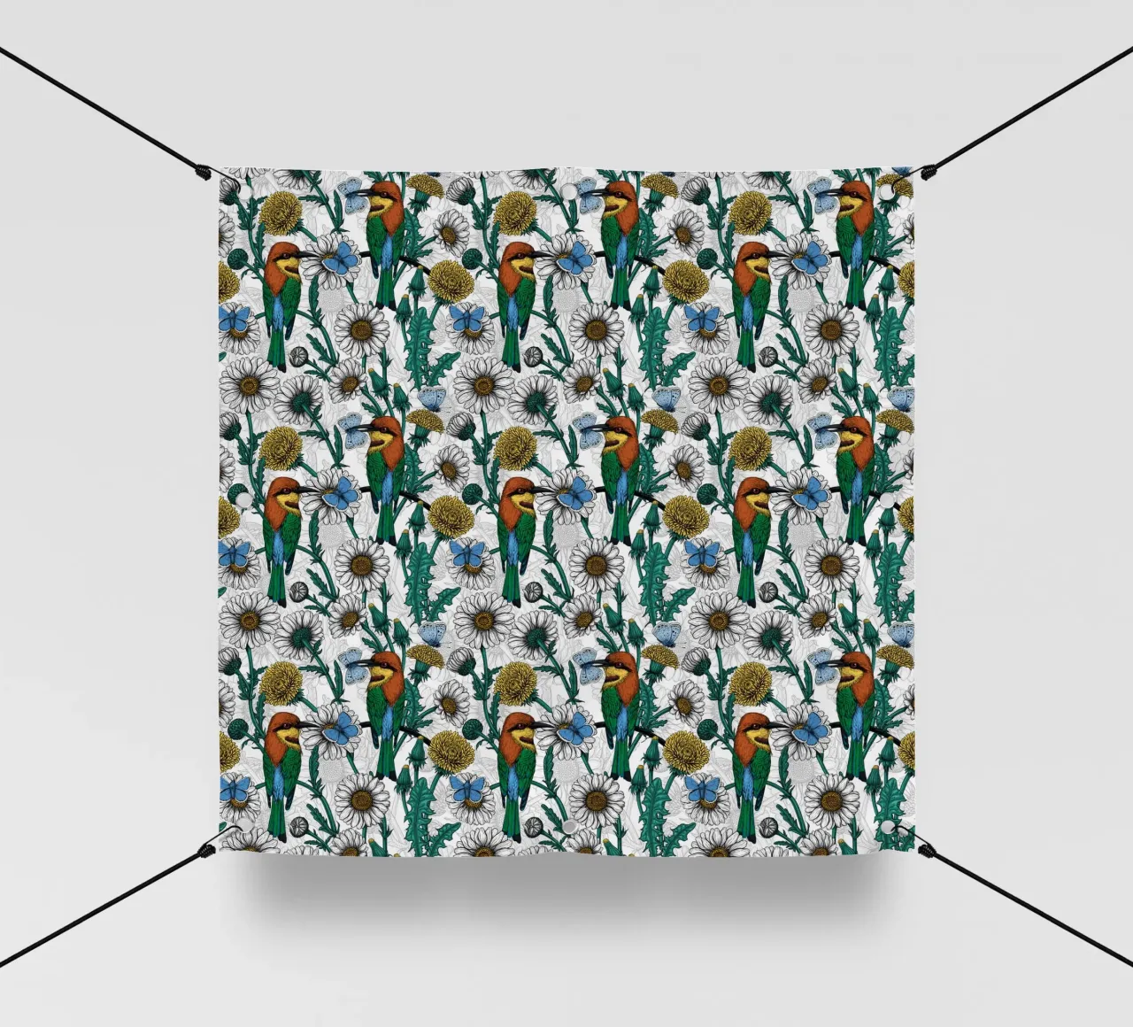 Katerina Kirilova - Mangiatori di api e amanti delle api bianche telo in pvc da The Artcircle