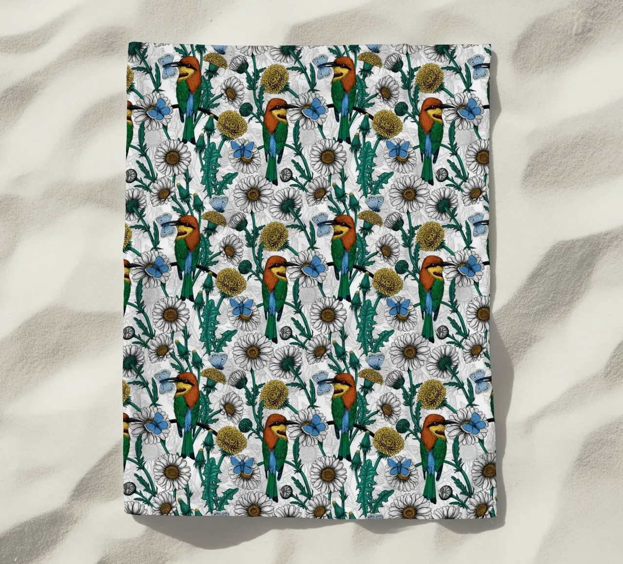 Katerina Kirilova - Mangiatori di api e amanti delle api bianche telo mare da The Artcircle