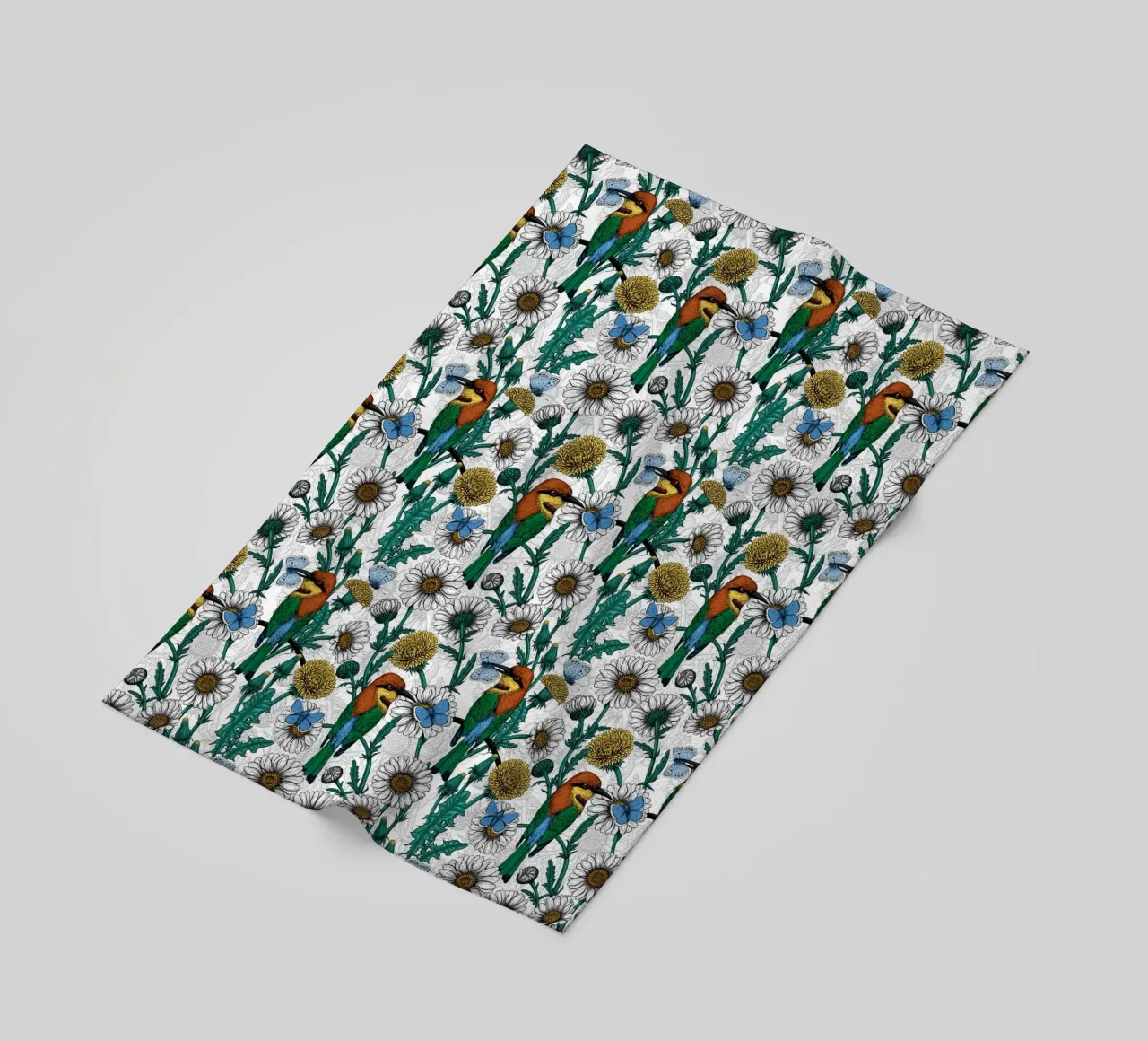 Katerina Kirilova - Bee eaters and Bee Lovers White beach towel by The Artcircle