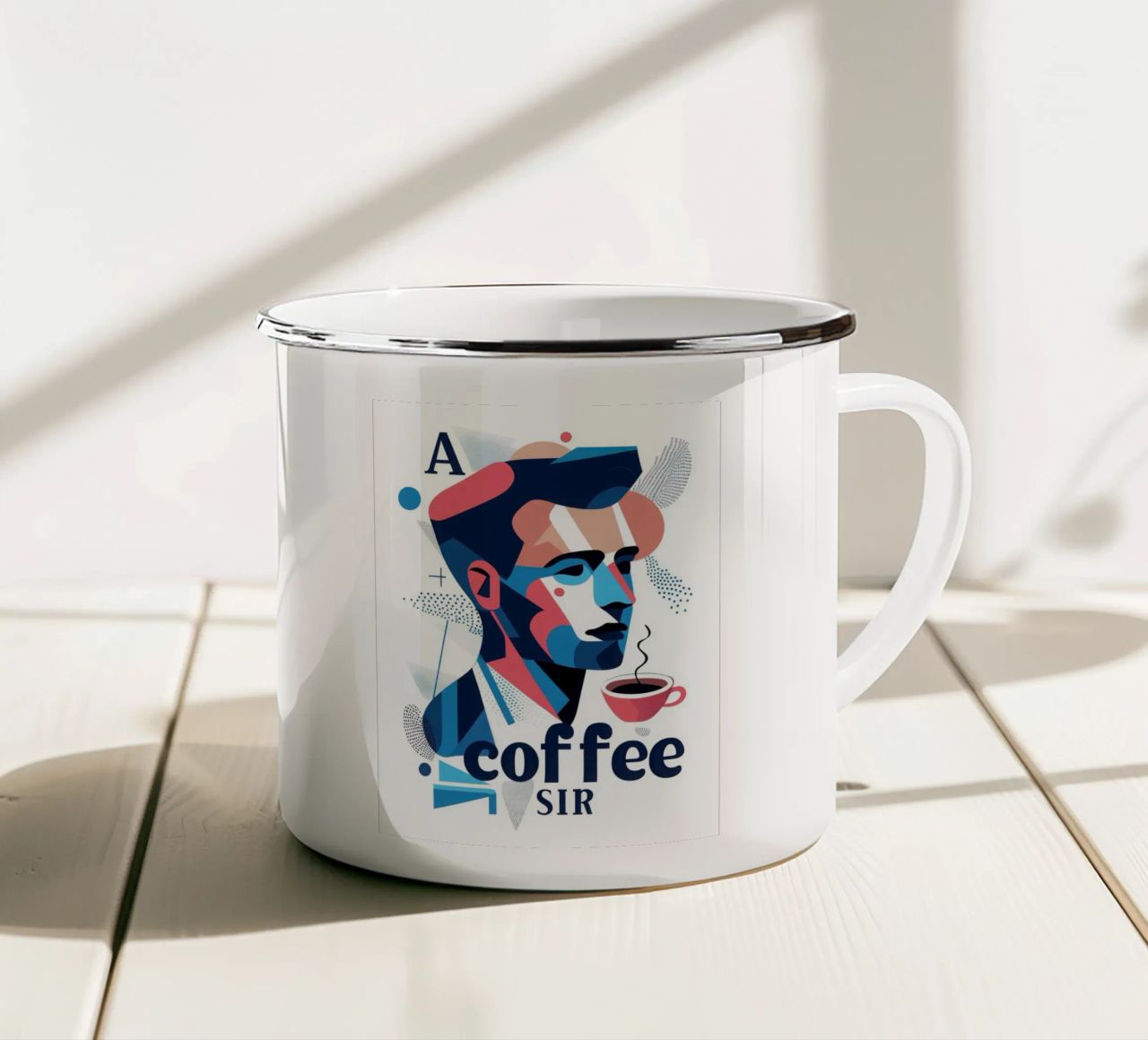 A coffee please tazza in smalto da Art Typo Essentiel
