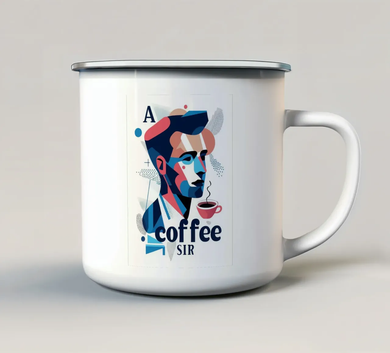 A coffee please tazza in smalto da Art Typo Essentiel