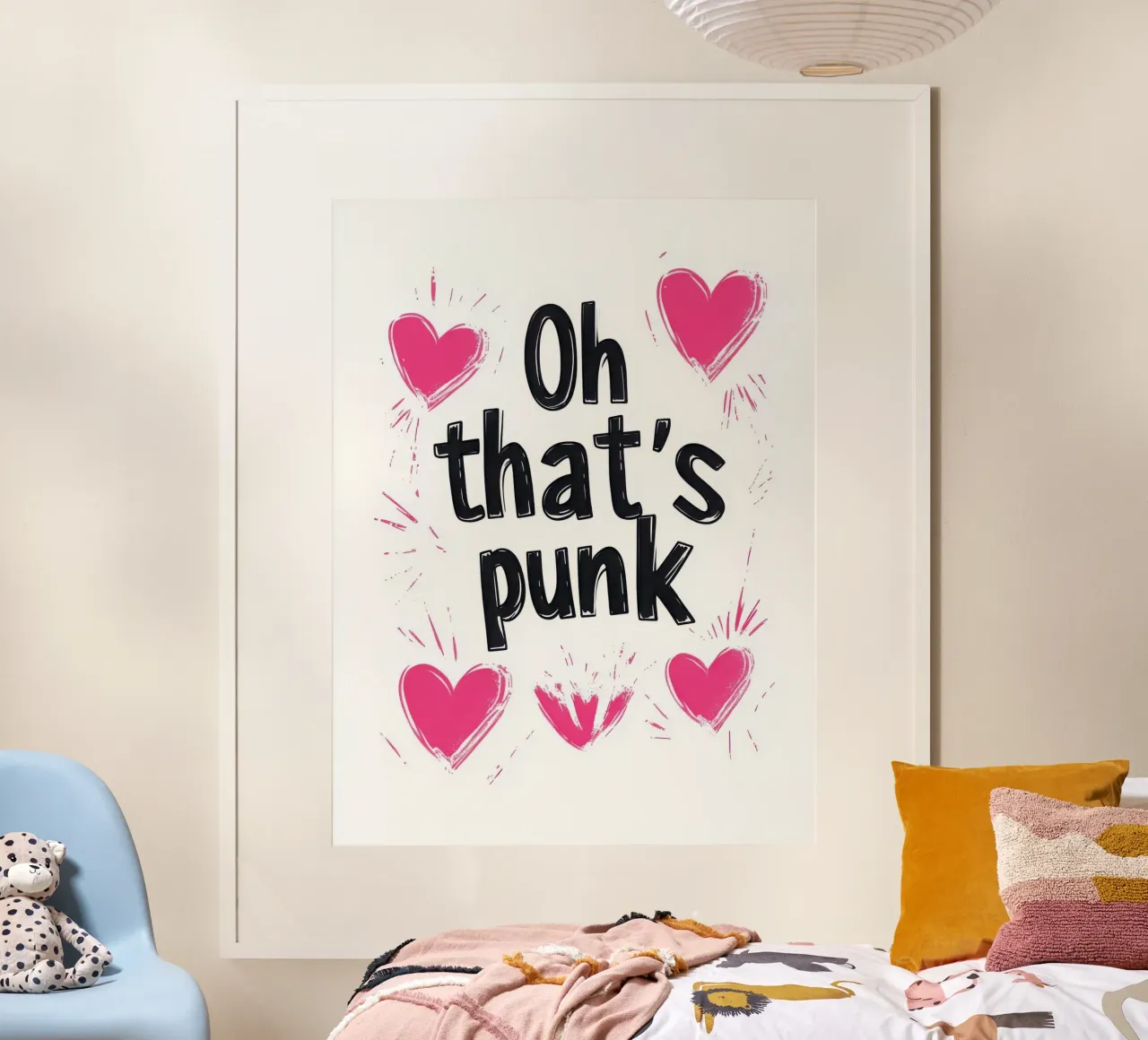 That's punk poster con telaio in alluminio da Art Typo Essentiel