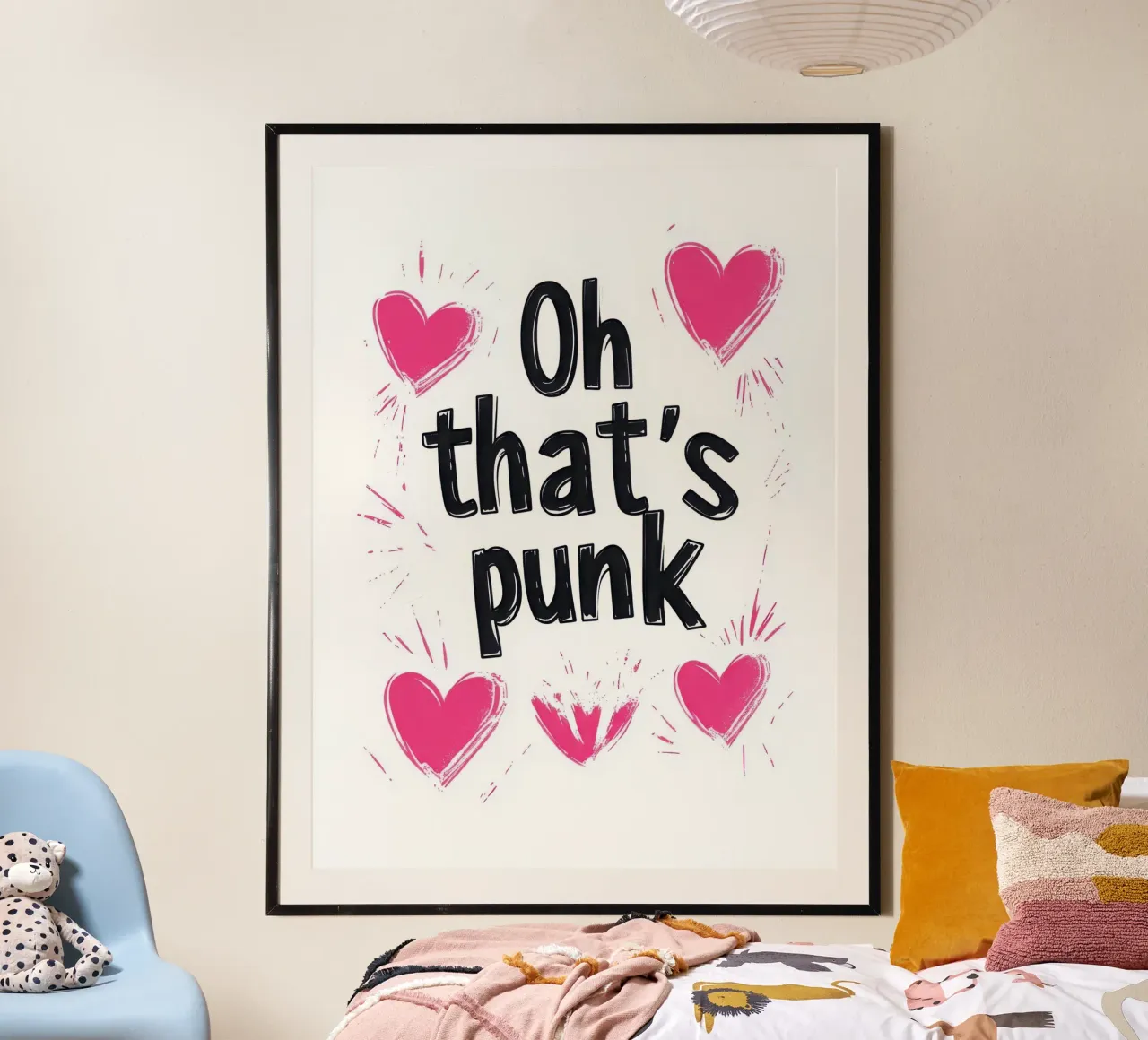 That's punk poster con telaio in alluminio da Art Typo Essentiel