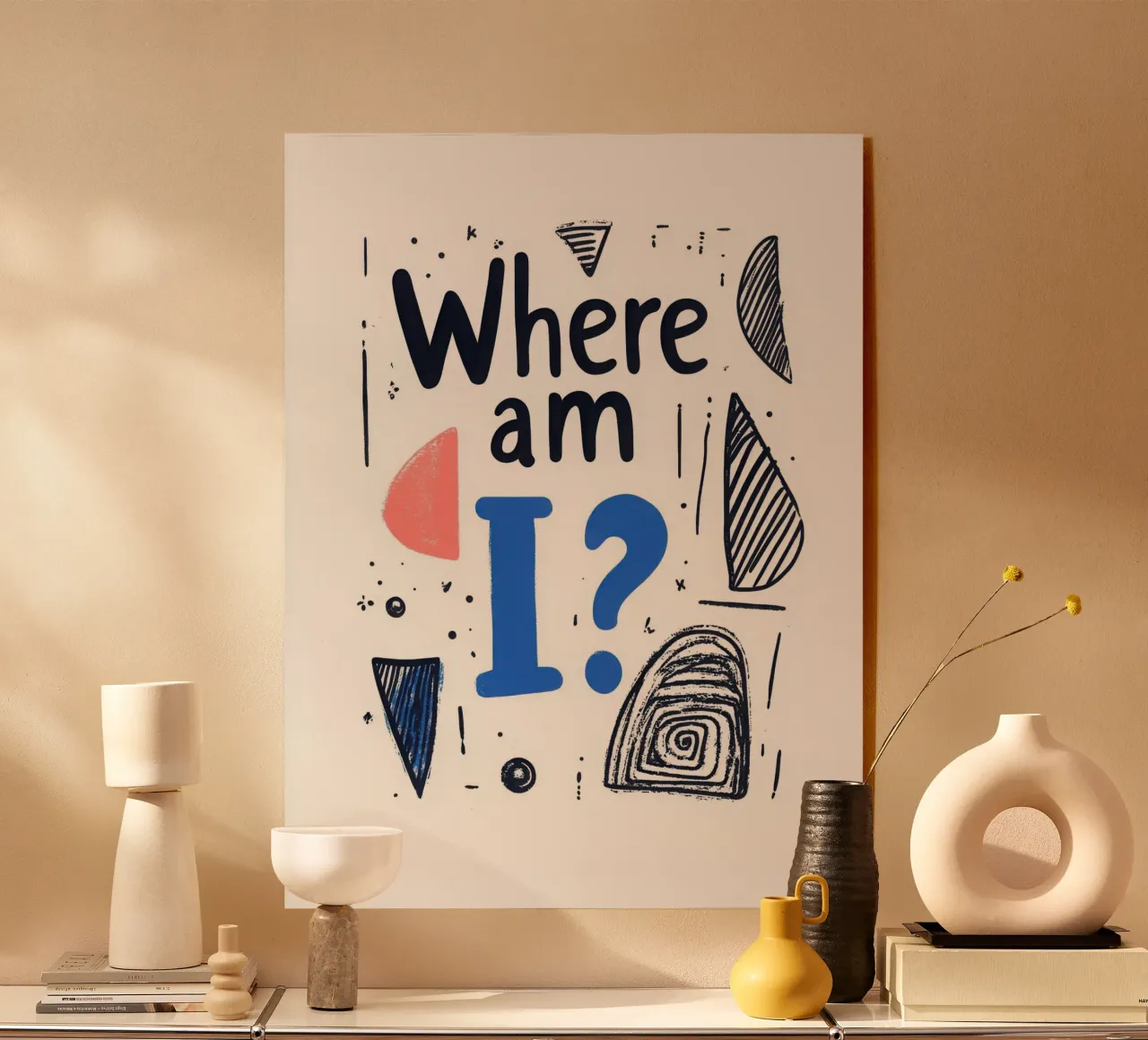 Where am I ? plexiglass da Art Typo Essentiel