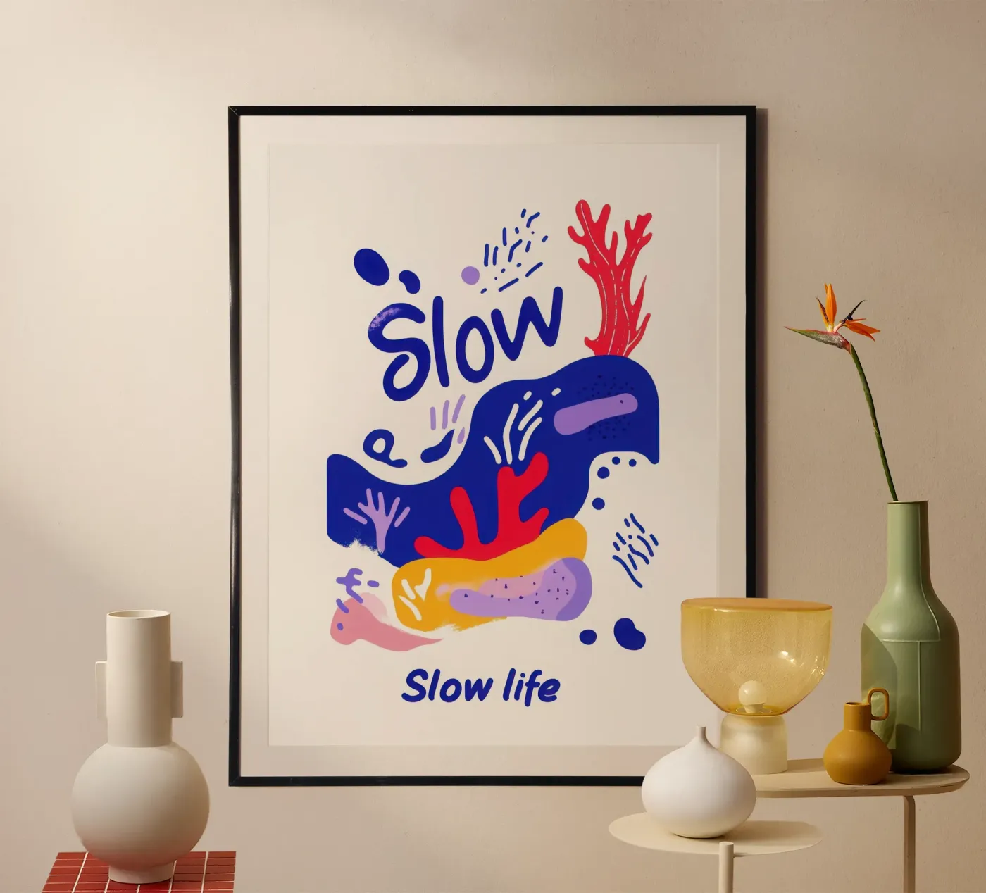 Slow poster van Art Typo Essentiel
