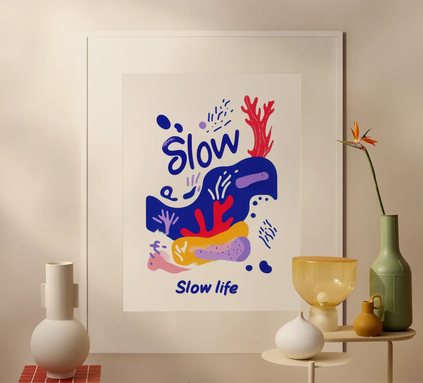 Slow poster van Art Typo Essentiel