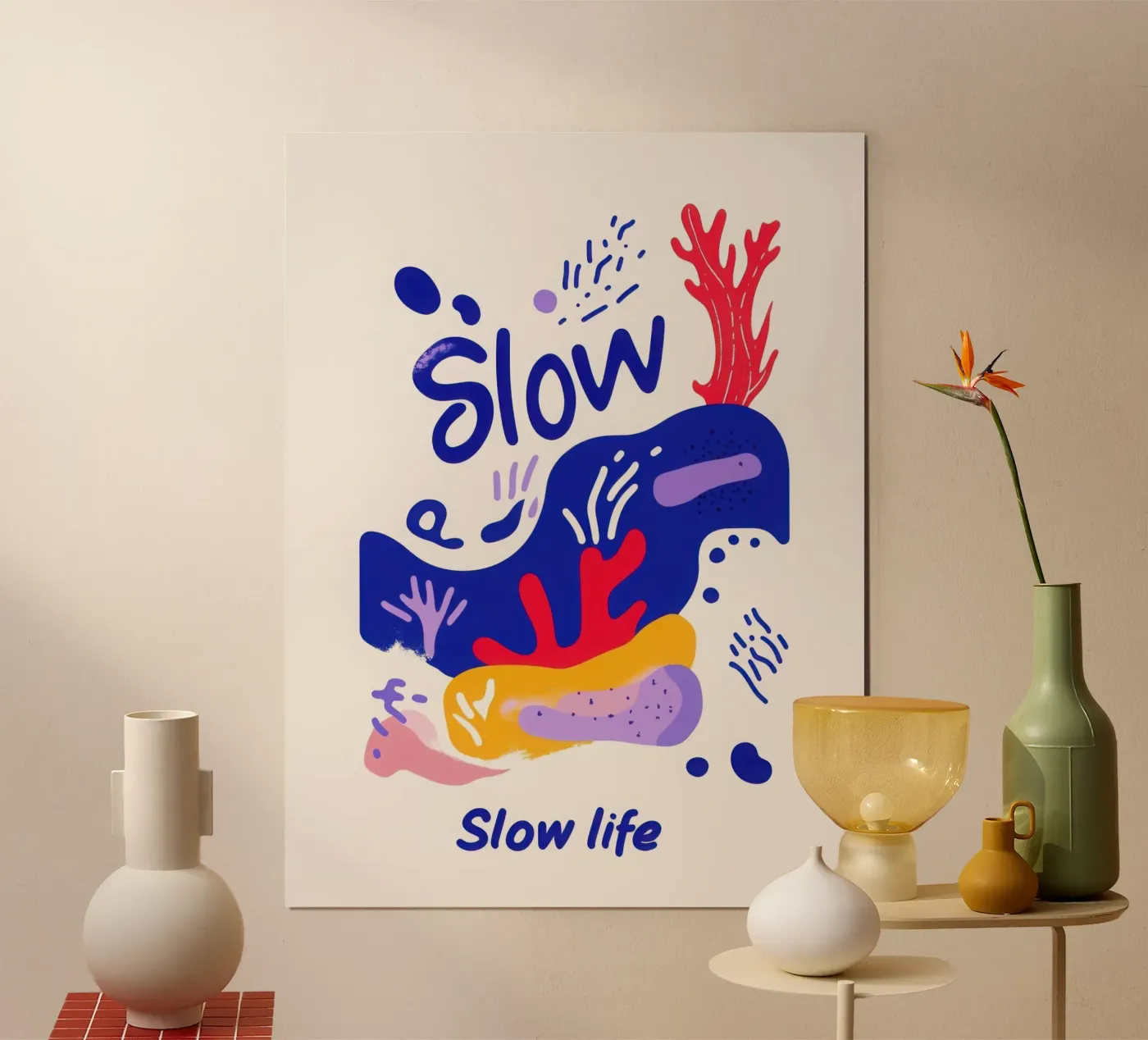 Slow poster van Art Typo Essentiel