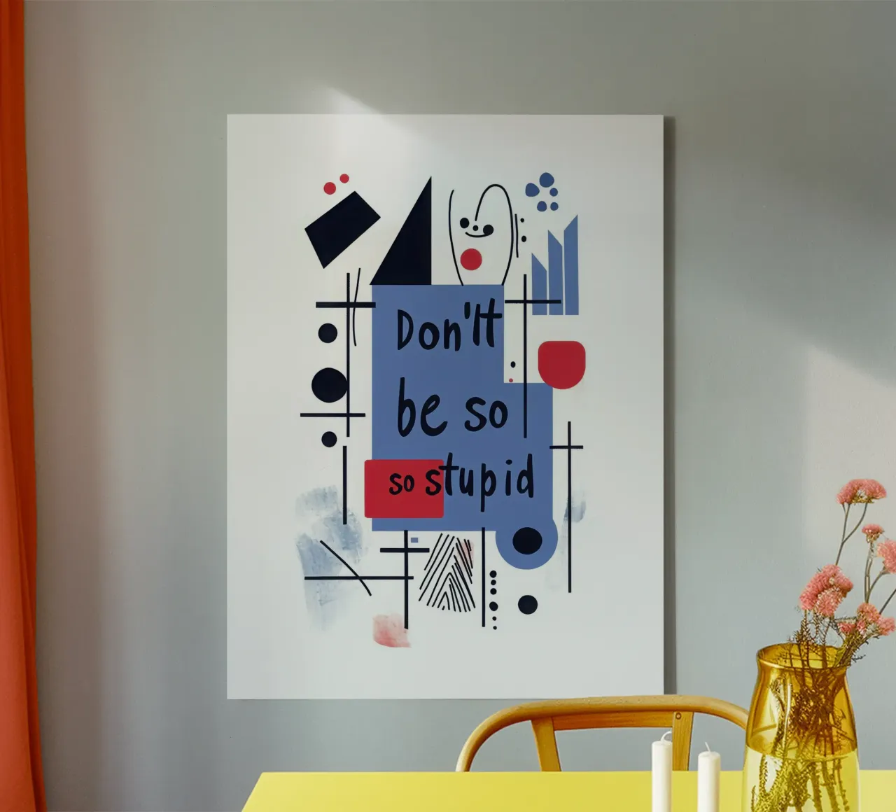 So stupid tela con Cornice a cassetta da Art Typo Essentiel