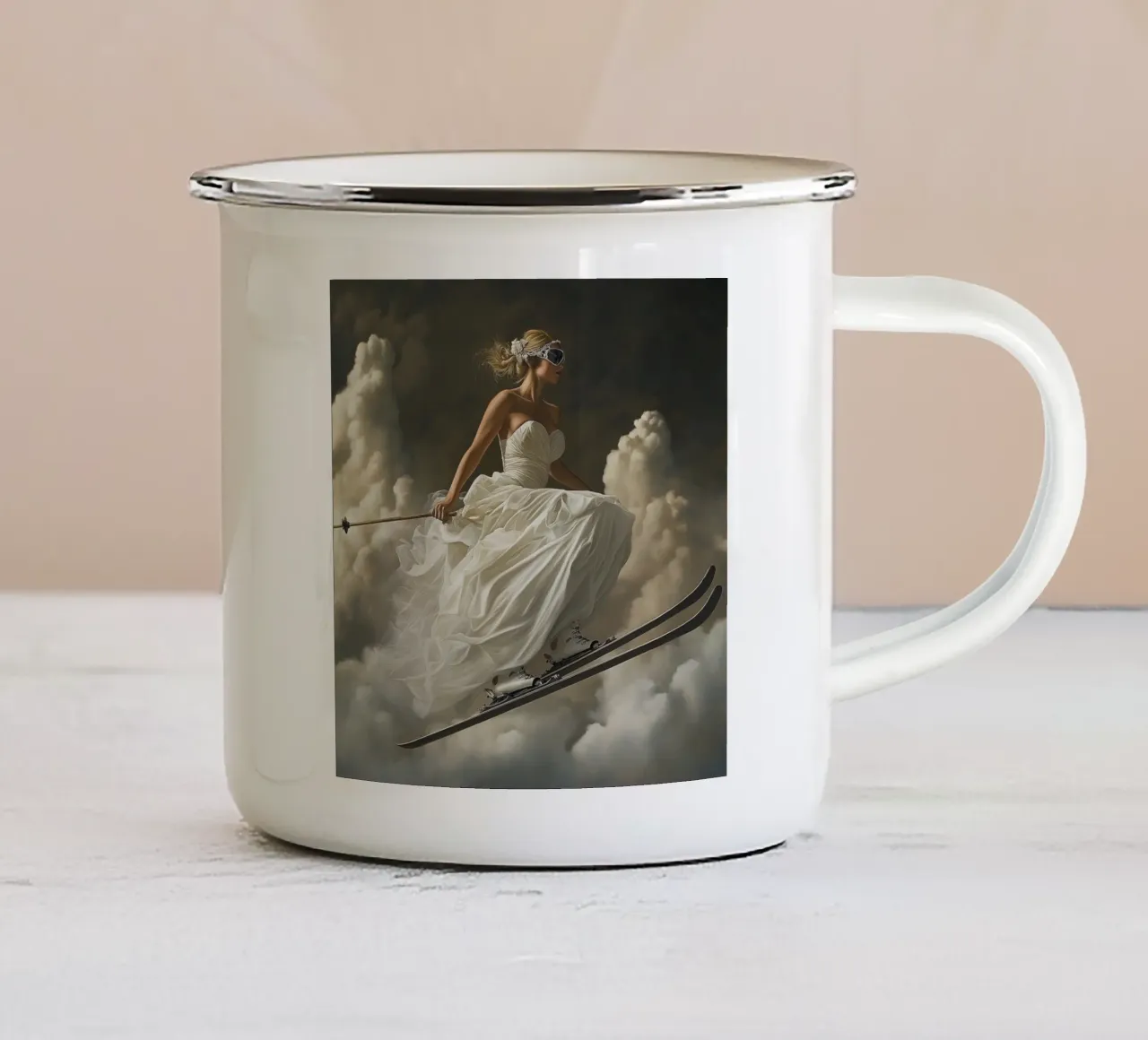 La sposa scia tazza in smalto da Motivate-Today