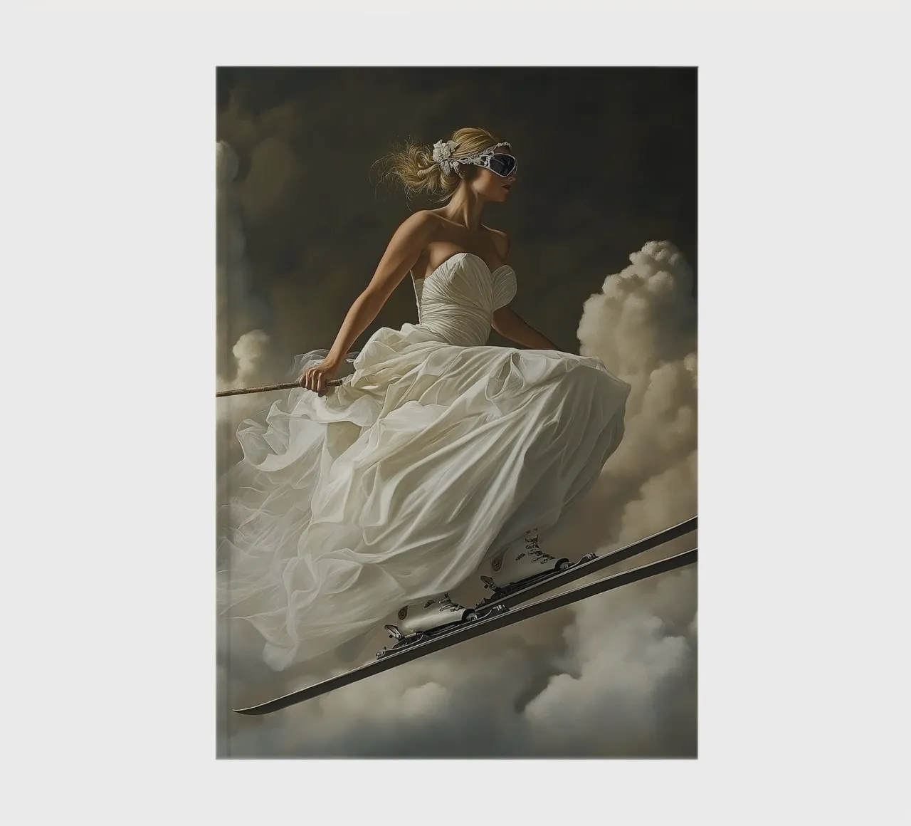 Bride is skiing notebook by Motivate-Today