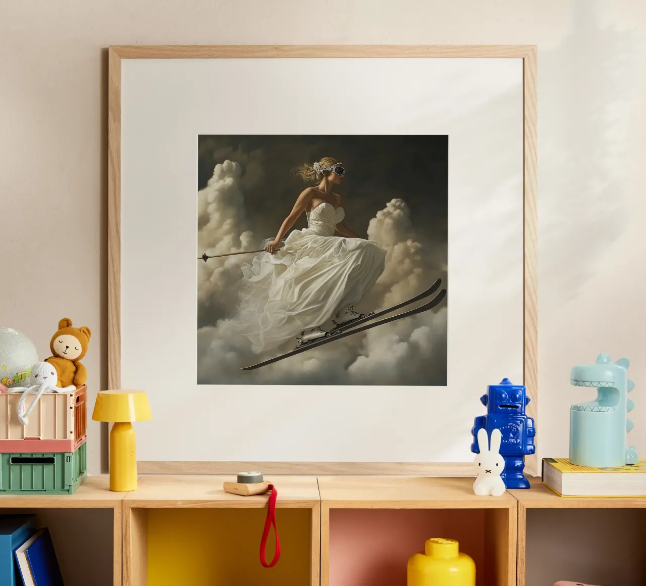 La sposa scia poster con telaio in legno da Motivate-Today