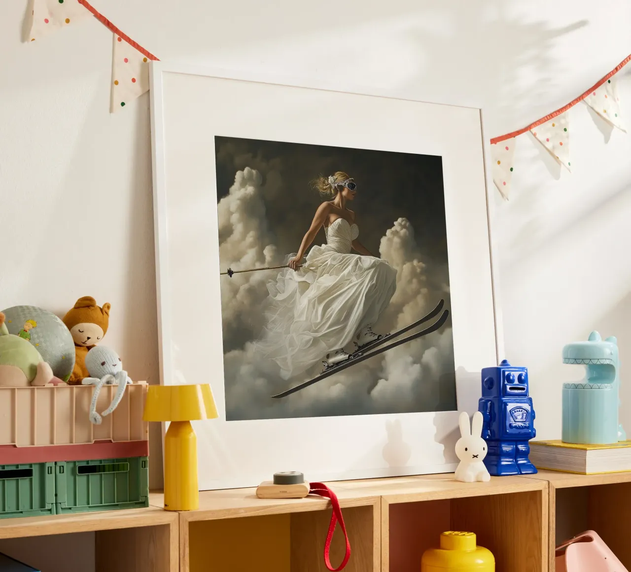 La sposa scia poster con telaio in legno da Motivate-Today
