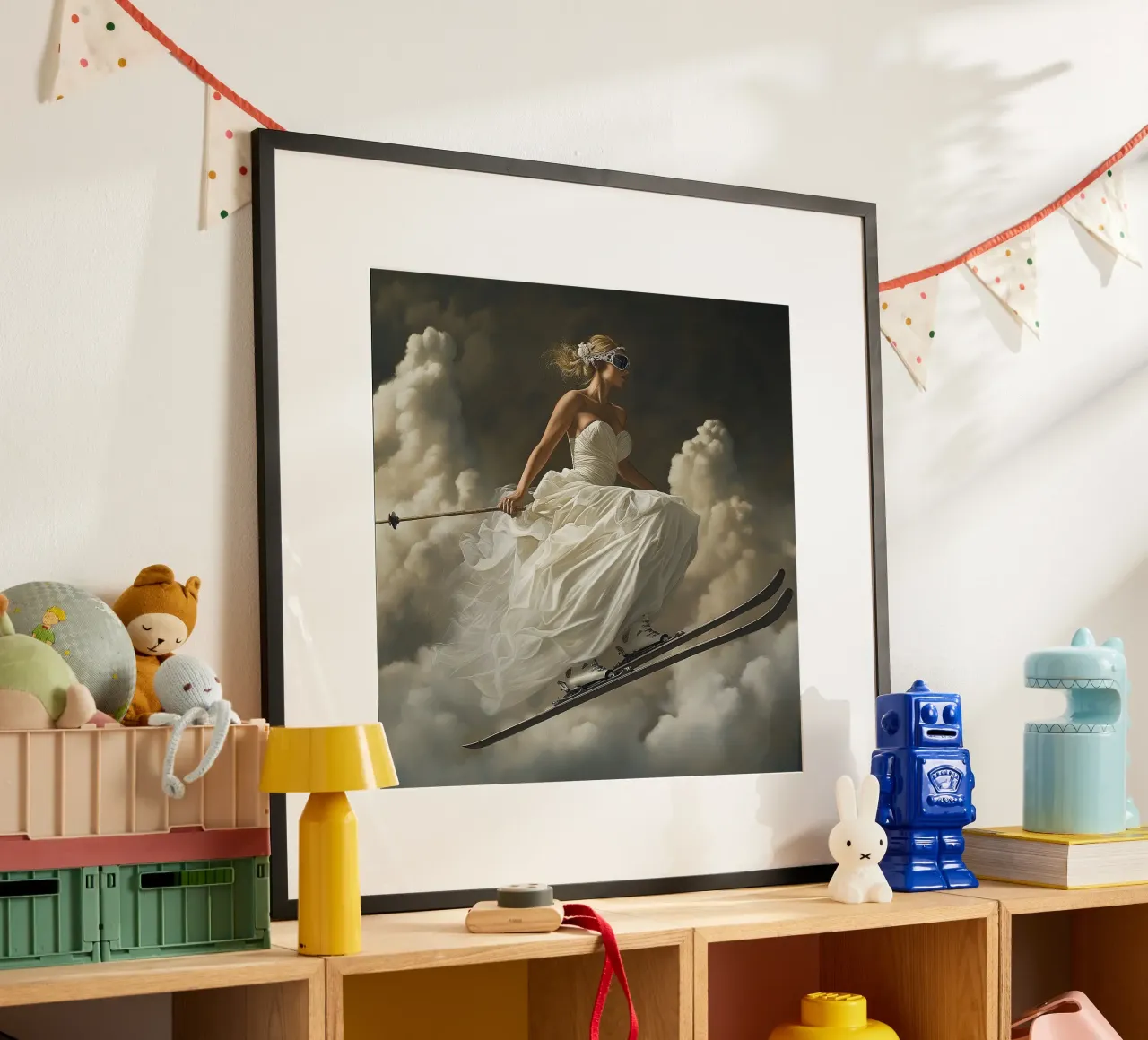 La sposa scia poster con telaio in legno da Motivate-Today