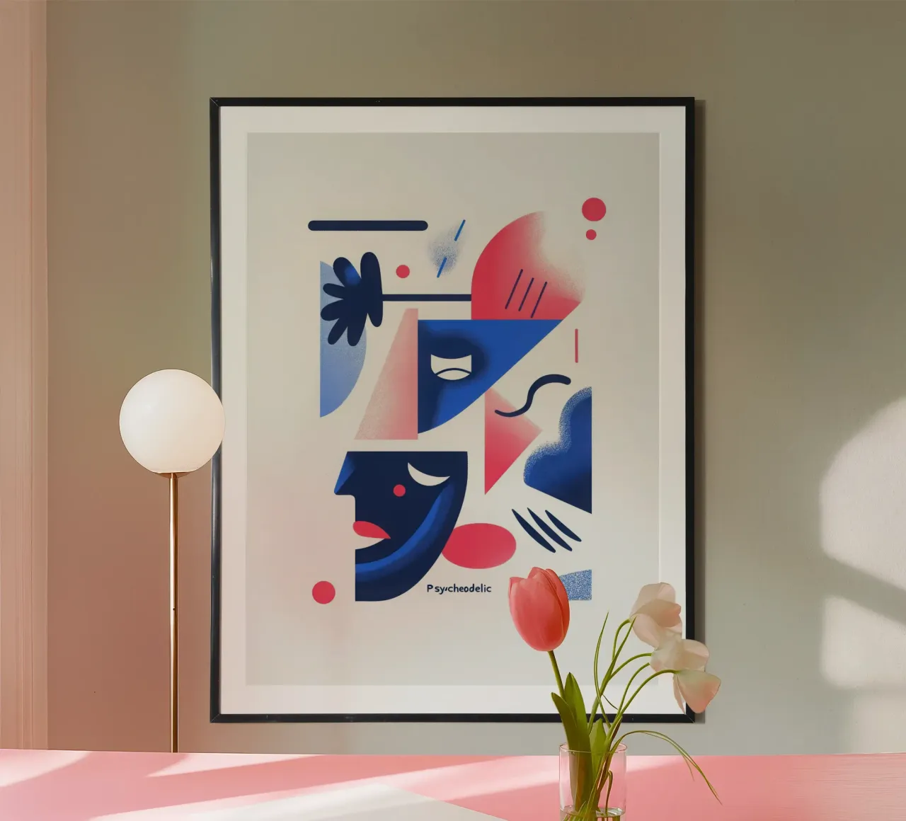 Psychedelic - 2 poster con telaio in plastica da Art Typo Essentiel