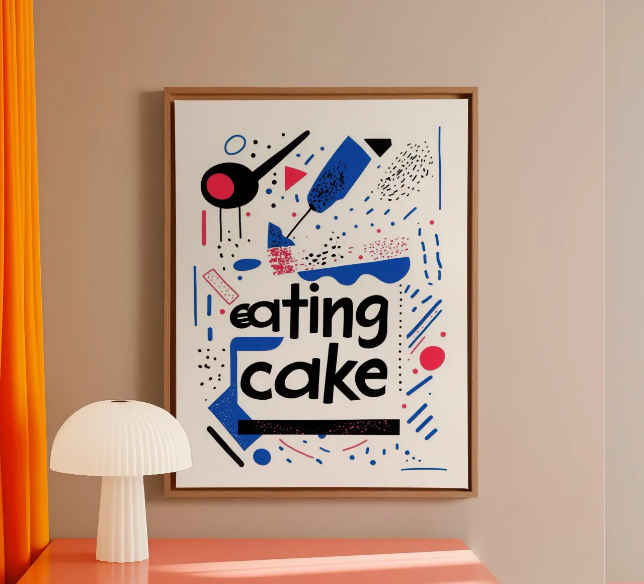 Eating Cake - 2 tela con Cornice a cassetta da Art Typo Essentiel