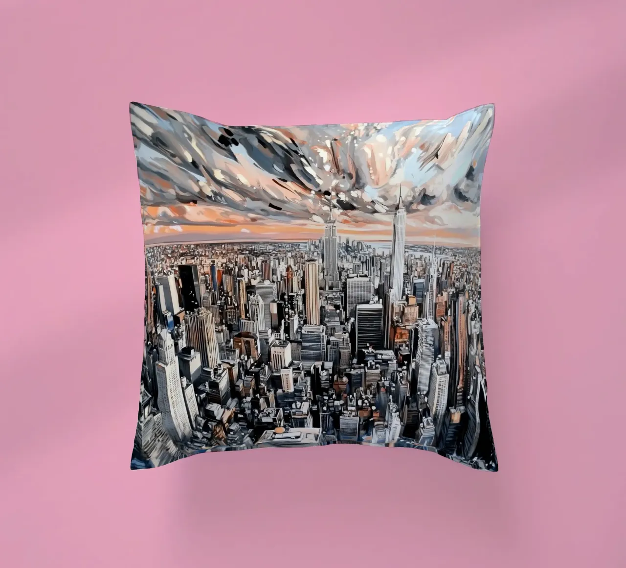Pittura di New York cuscino da Motivate-Today