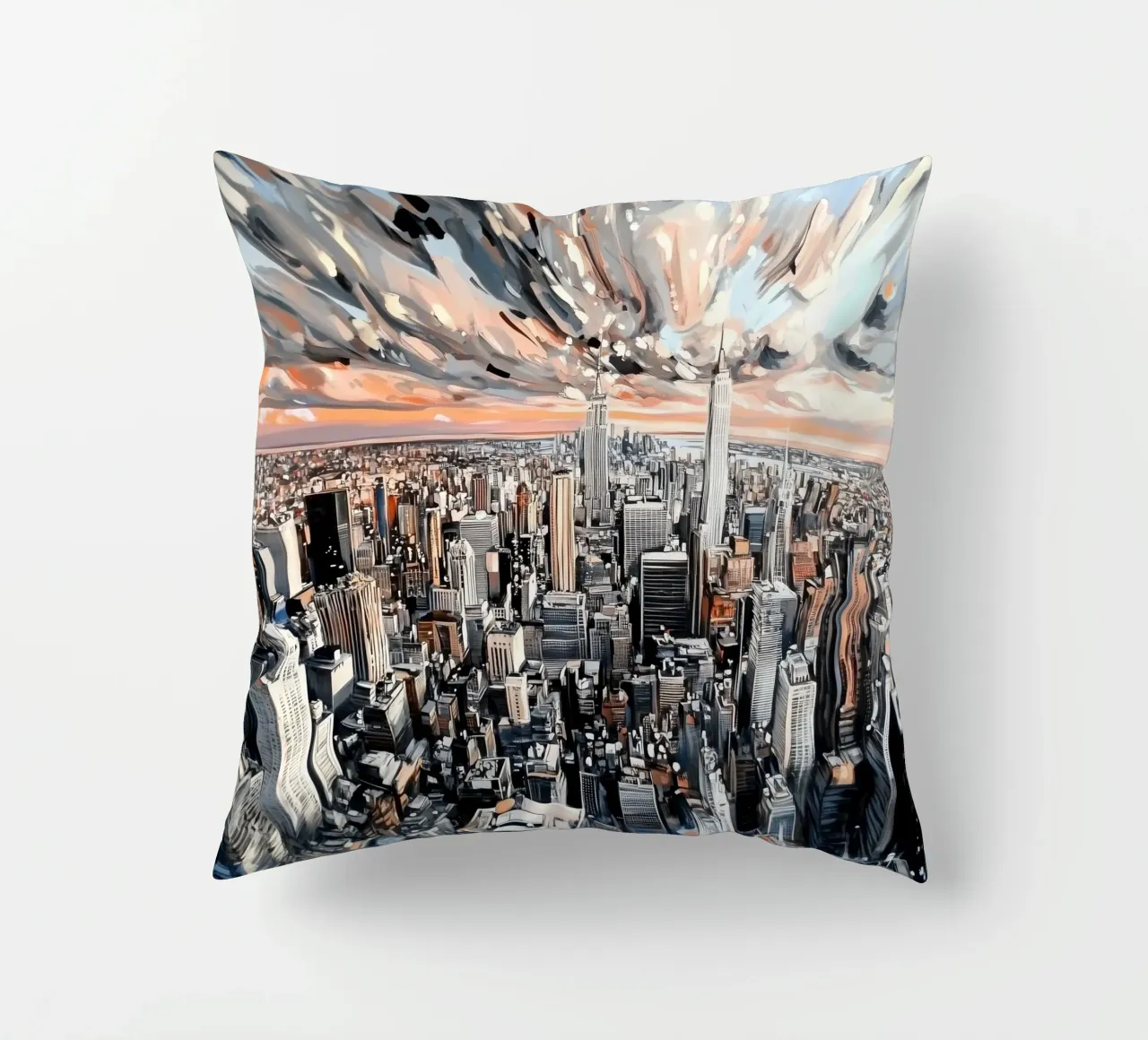 Pittura di New York cuscino da Motivate-Today