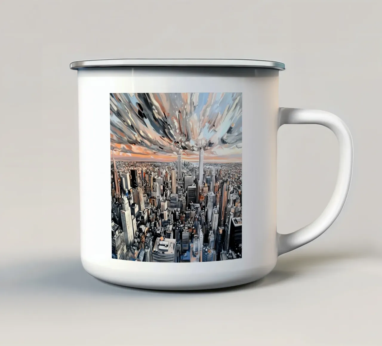 Pittura di New York tazza in smalto da Motivate-Today