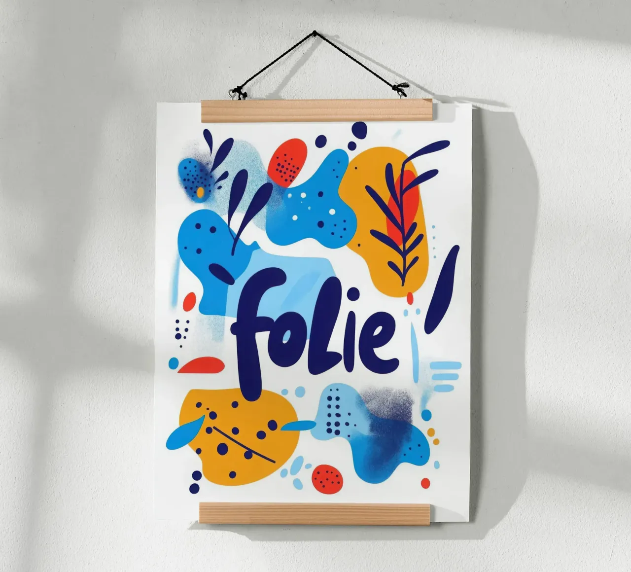 Folie - 2 poster with plastic frame by Art Typo Essentiel
