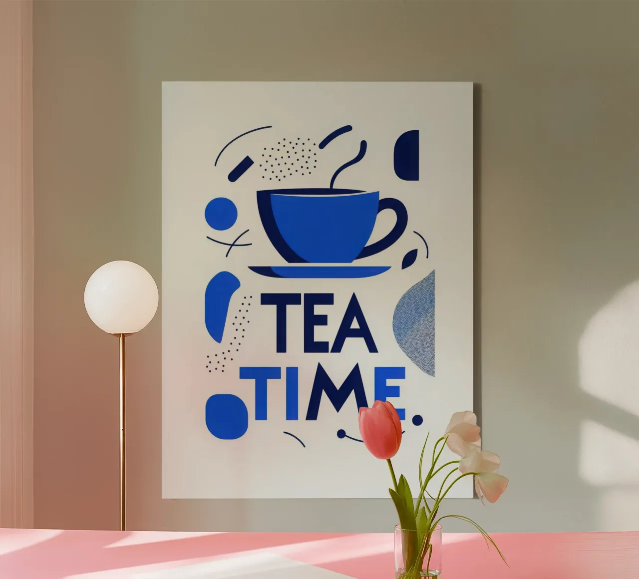 Tea time tela con Cornice a cassetta da Art Typo Essentiel