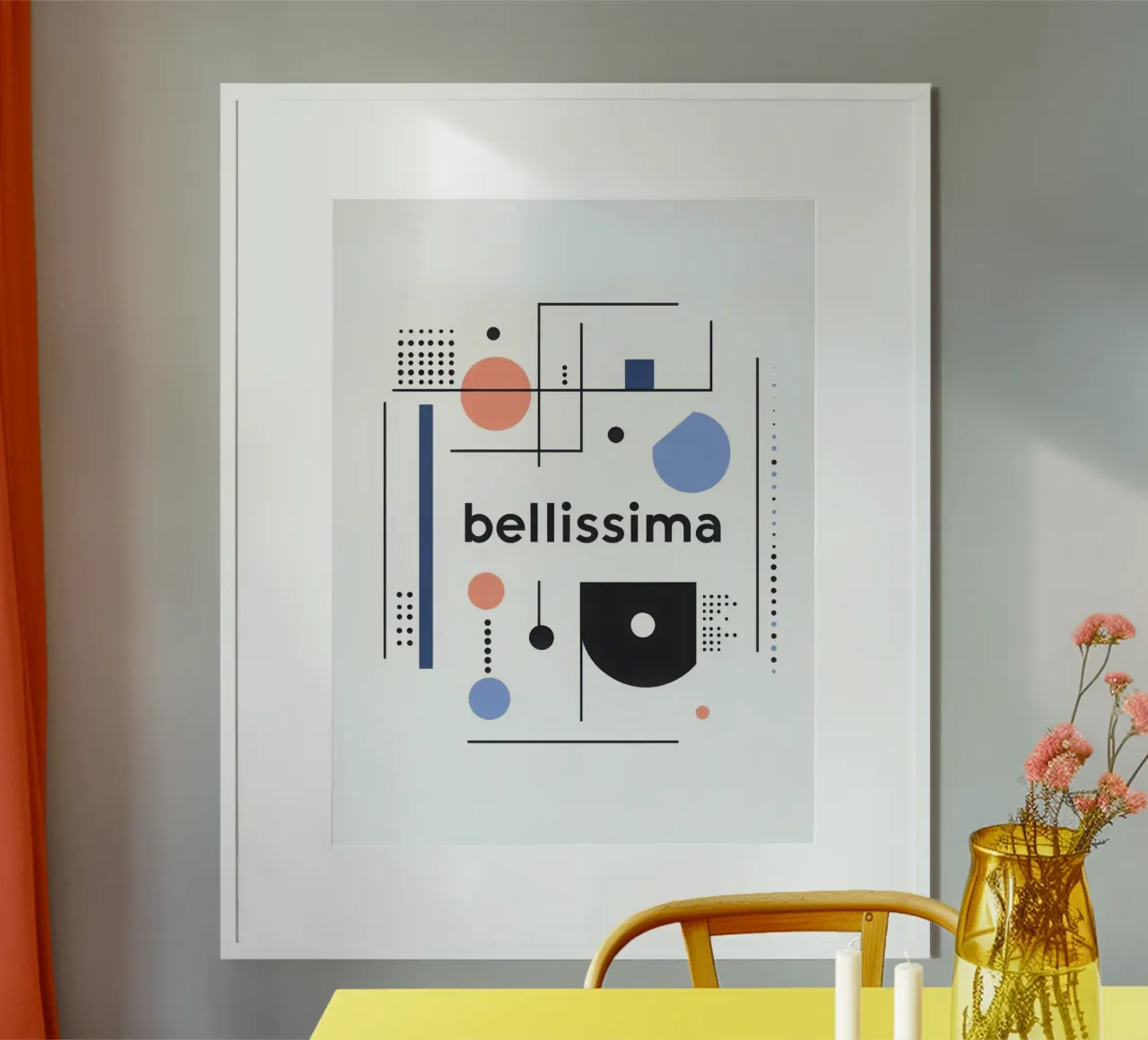 Bellissima poster with plastic frame by Art Typo Essentiel