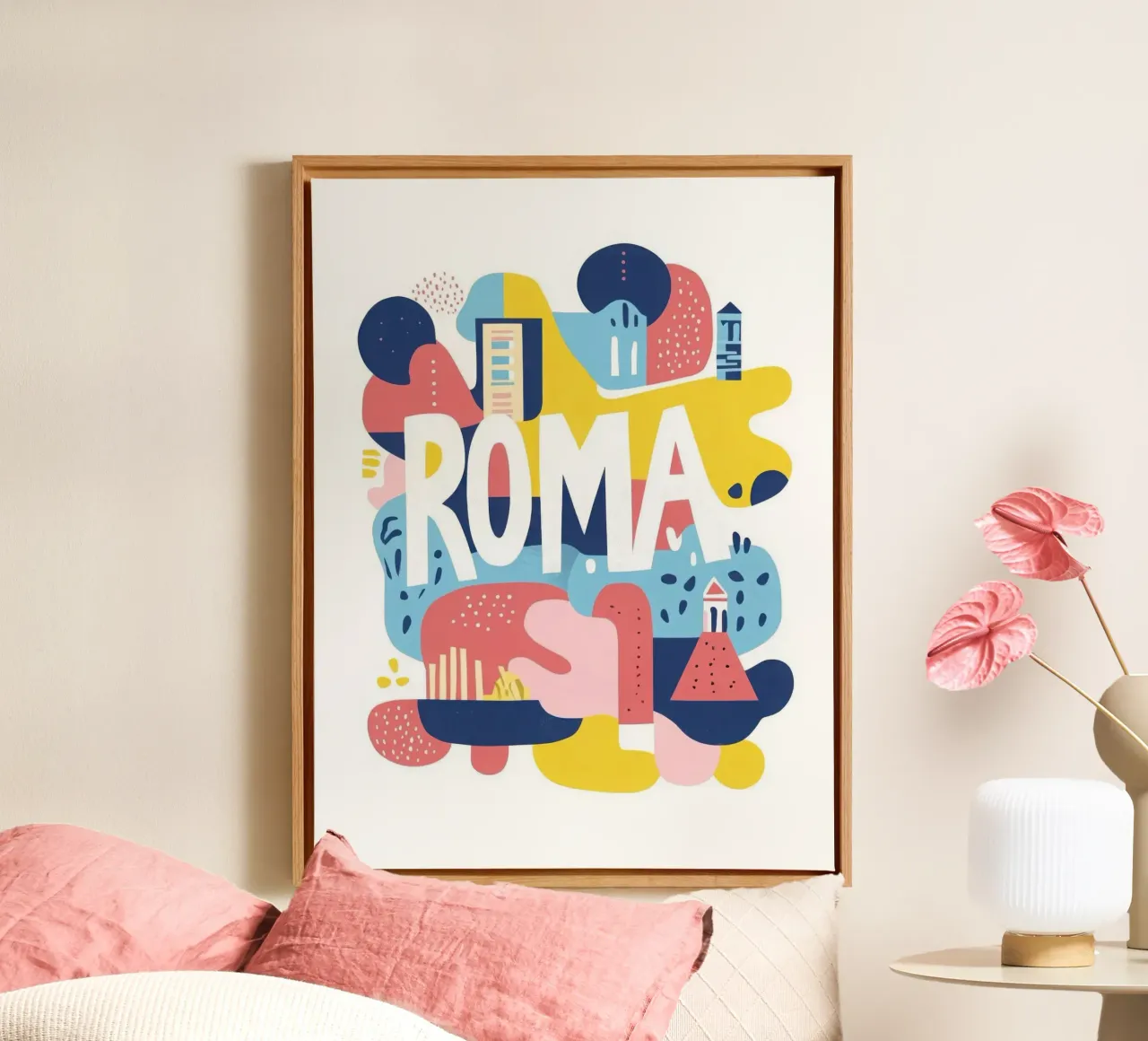 Roma tela con Cornice a cassetta da Art Typo Essentiel