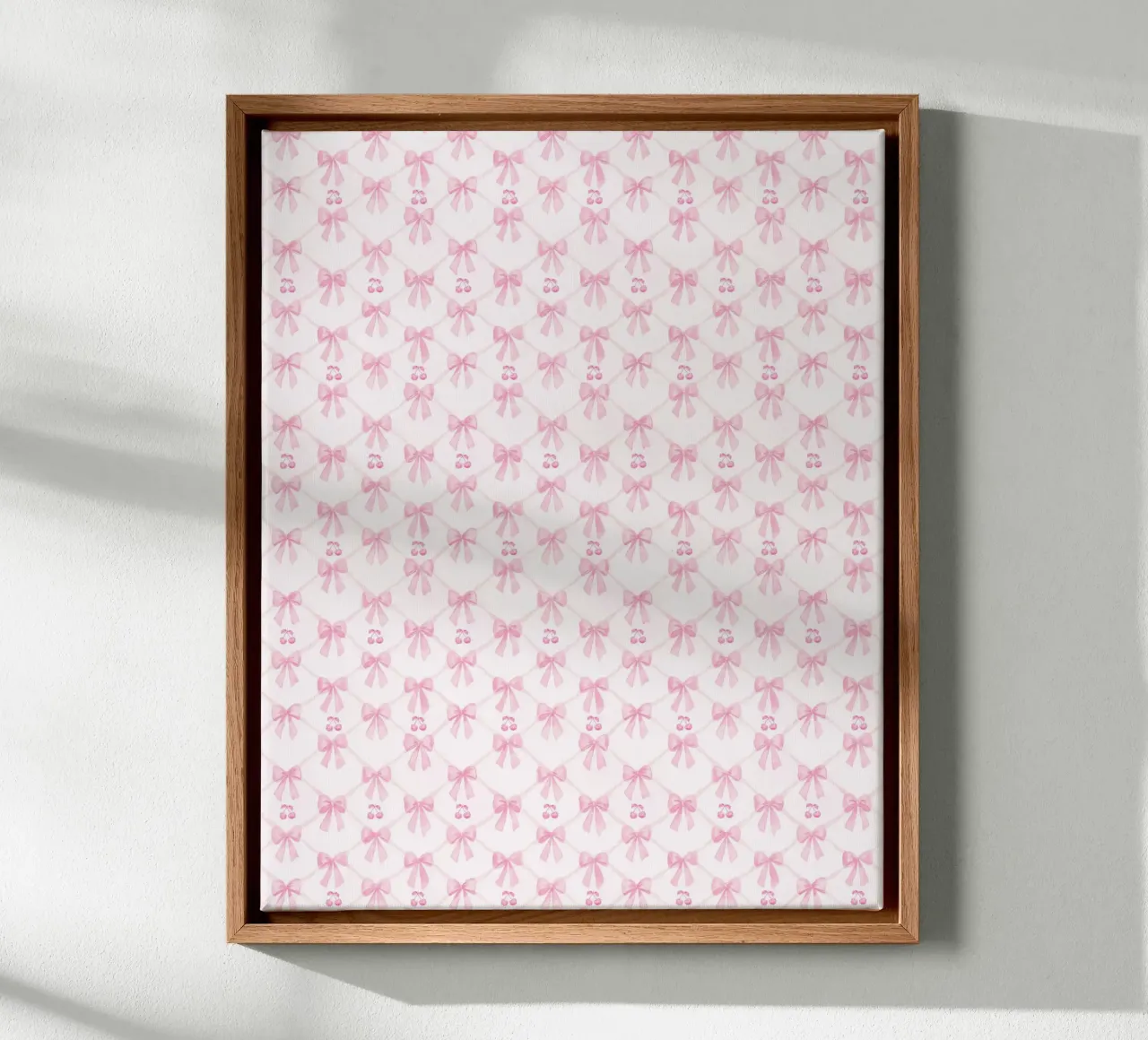 Erröten Sie Rosa Bögen Kirschen Coquette Bogen Ästhetisch Preppy Y2K Leinwand von Gentle Echoes Art