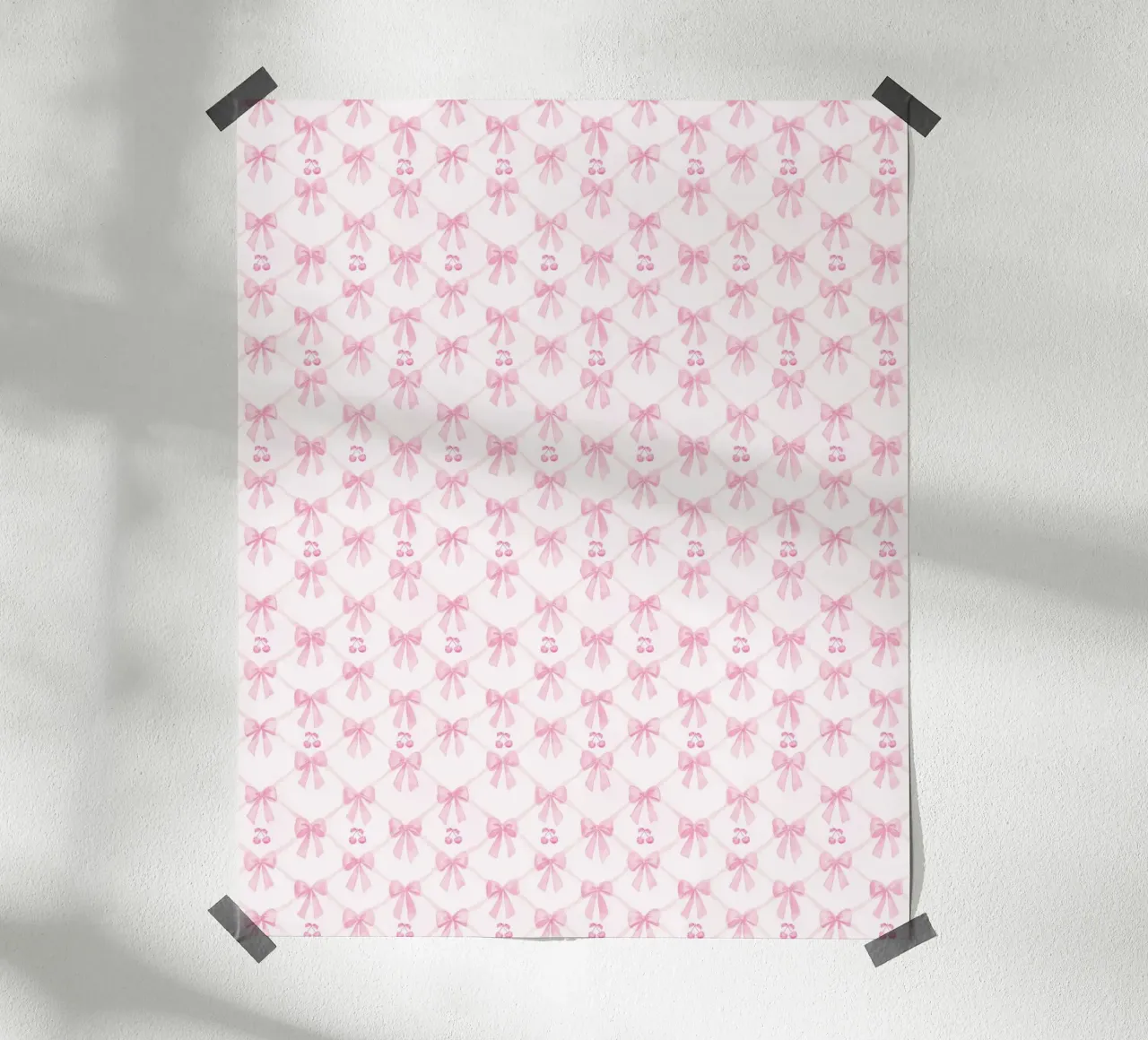 Erröten Sie Rosa Bögen Kirschen Coquette Bogen Ästhetisch Preppy Y2K Hahnemühle von Gentle Echoes Art