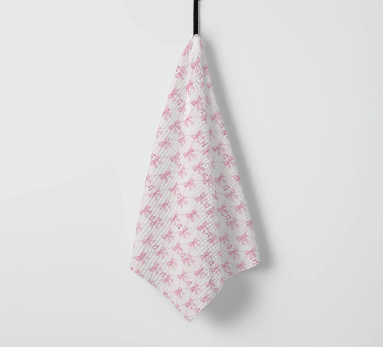 Erröten Sie Rosa Bögen Kirschen Coquette Bogen Ästhetisch Preppy Y2K Geschirrtuch von Gentle Echoes Art