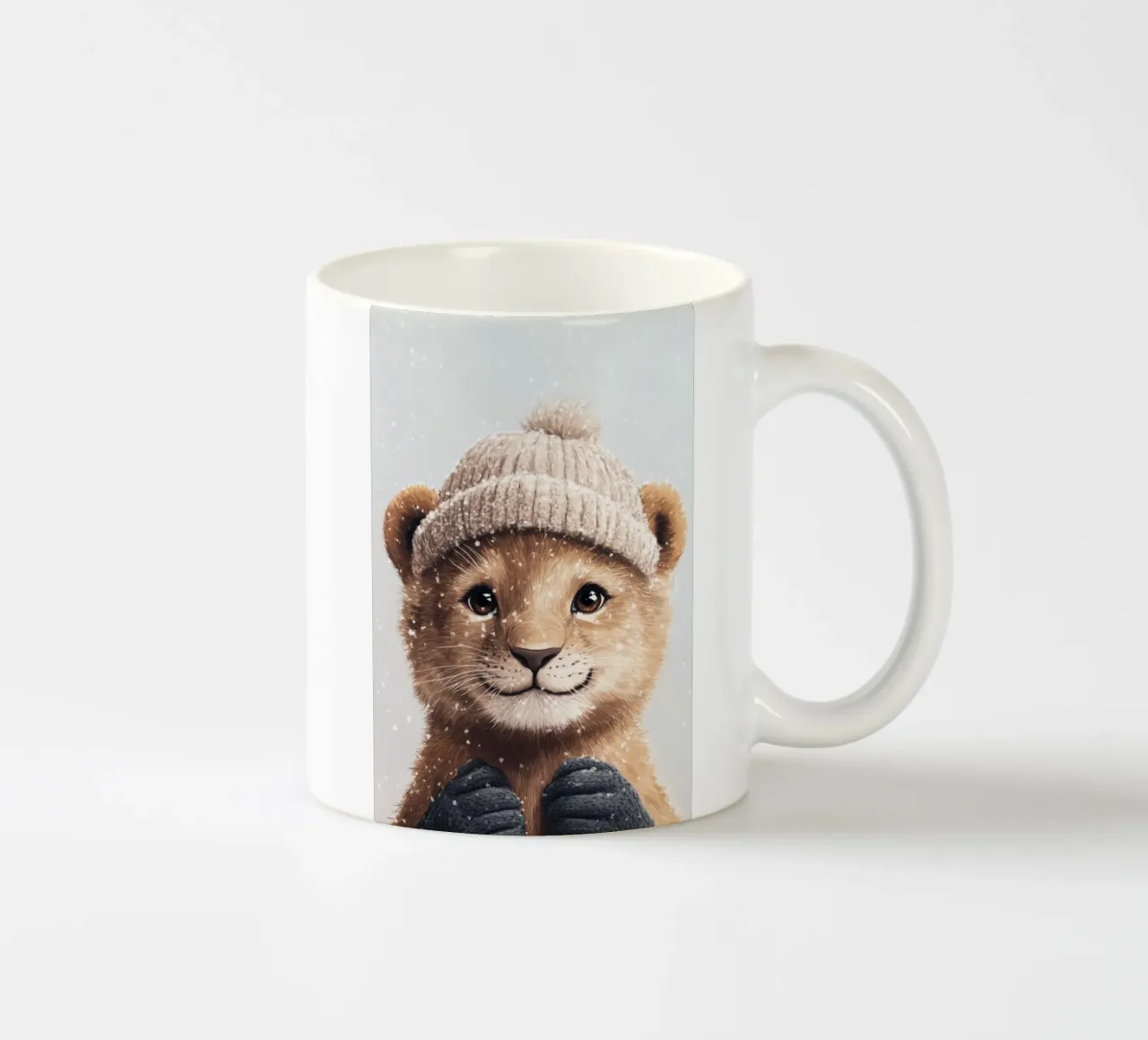 Eroe #32: Leone in inverno tazza in ceramica da farbenhelden