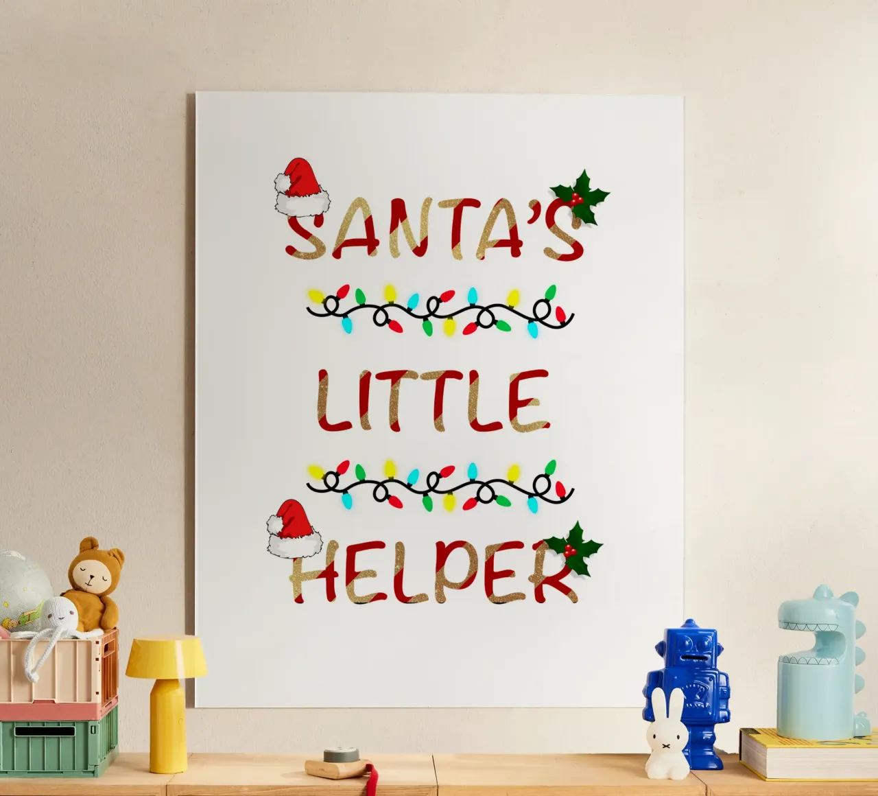IL PICCOLO AIUTANTE DI BABBO NATALE plexiglass da ARTOMATIC