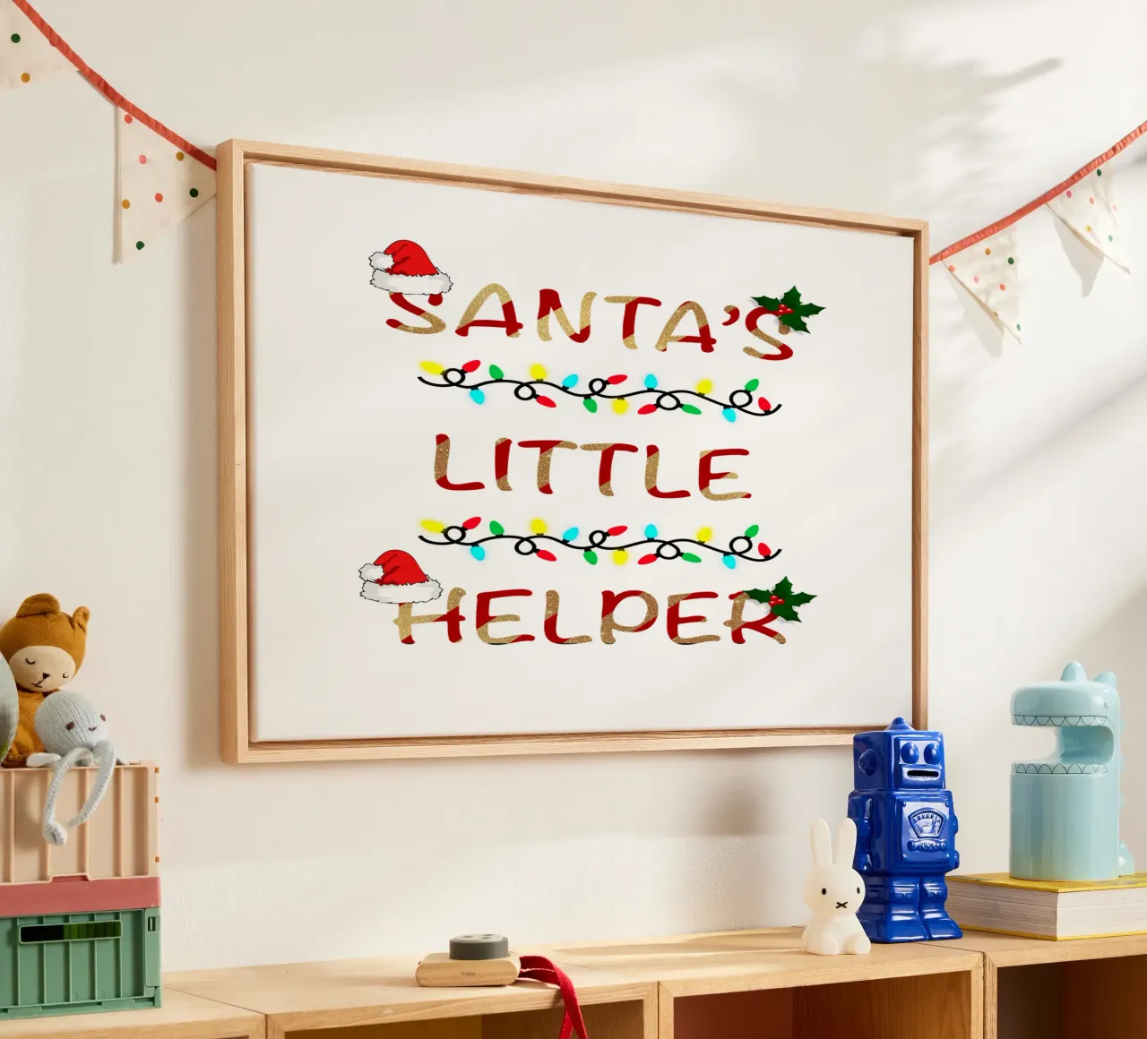 SANTA’S LITTLE HELPER canvas by ARTOMATIC