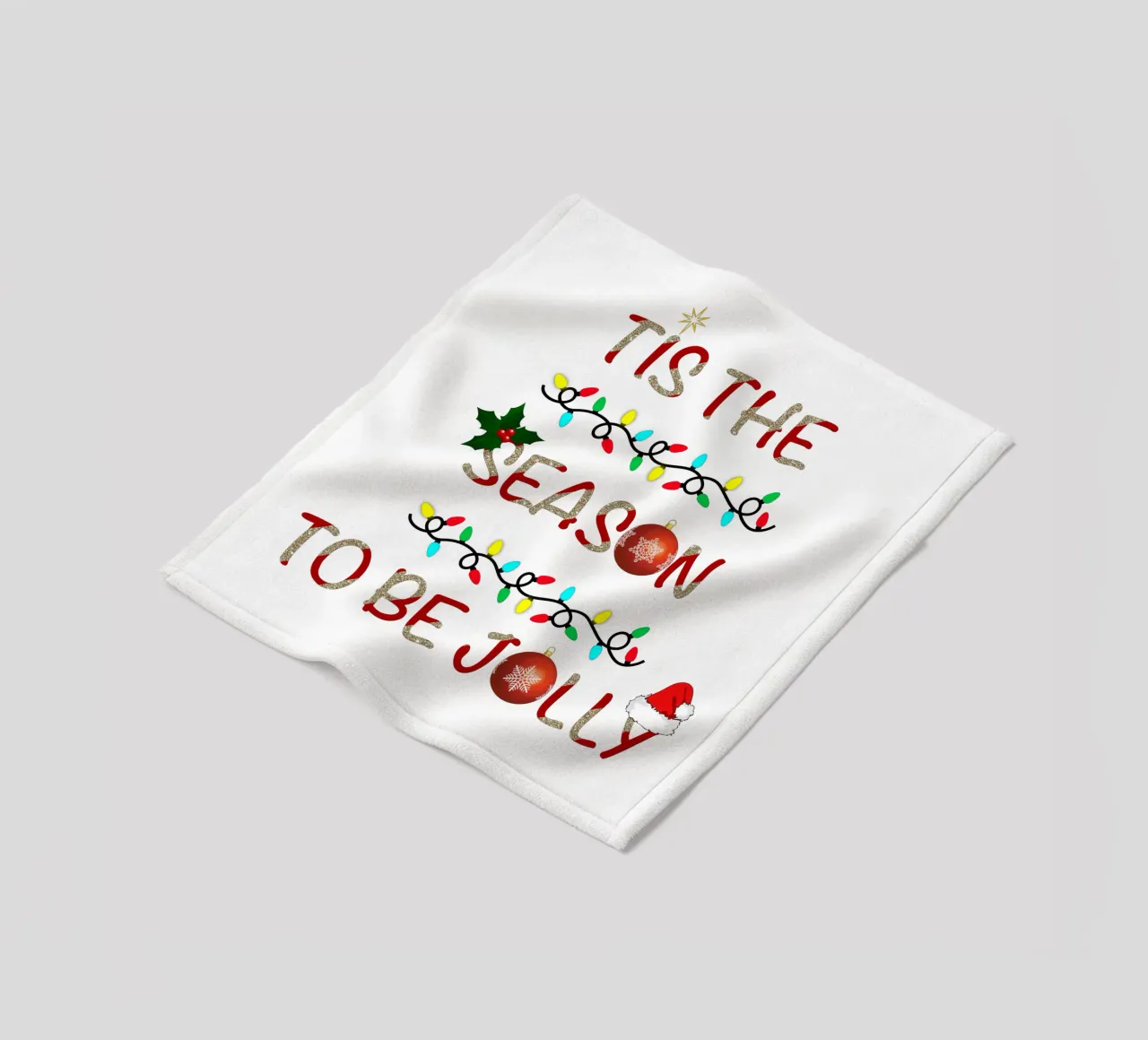 TIS THE SEASON TO BE JOLLY fleece blanket by ARTOMATIC