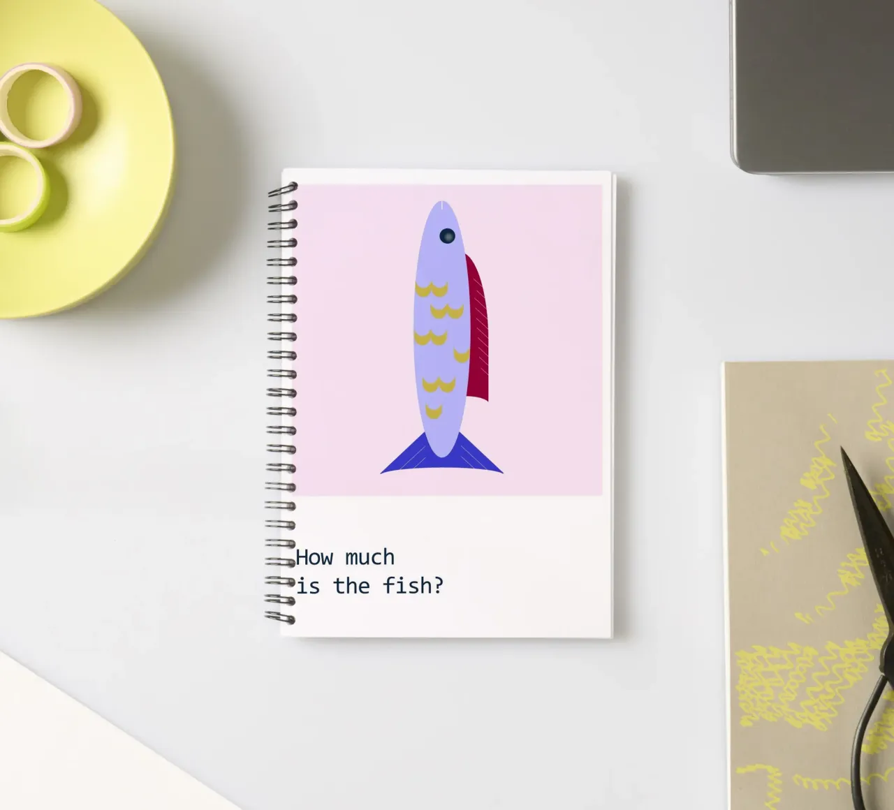 How much is the fish spiral notebook by B Art